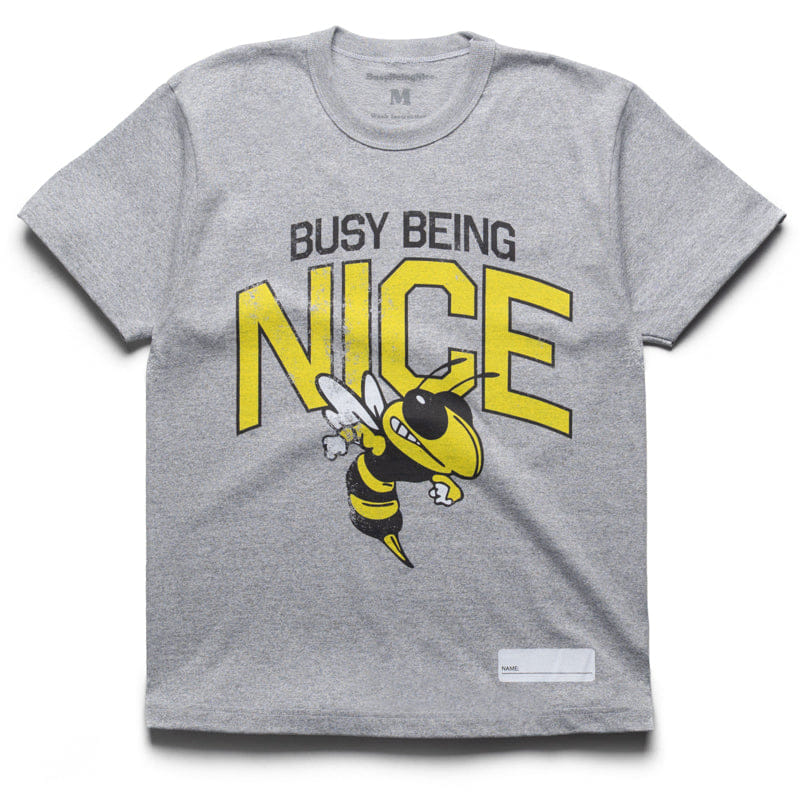Heather Politics Busy Being Nice Gym T-Shirt - Heather