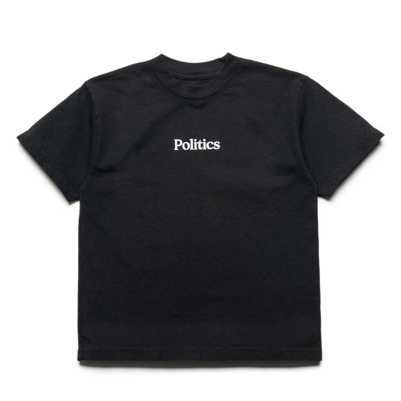 Logo Kids Politics Serif Logo T-Shirt - Off Black