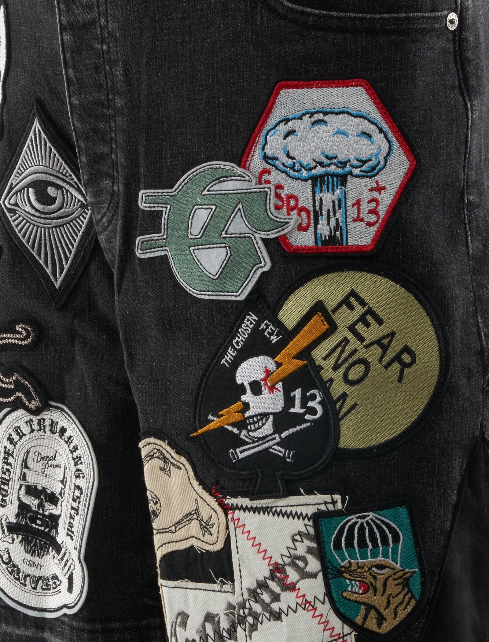 Godspeed NEW YORK PATCHWORK DENIM SHORT
