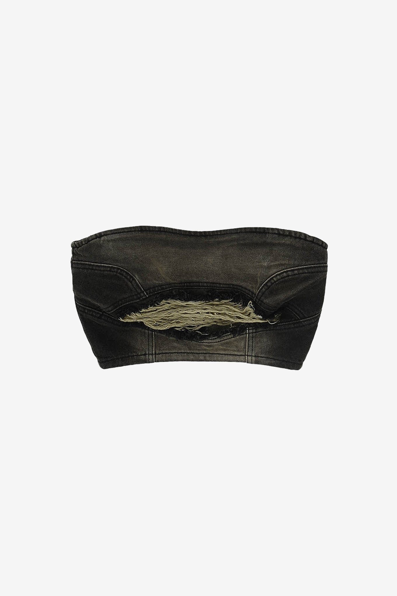 Lesugiatelier DAMAGED DENIM TANK TOP
