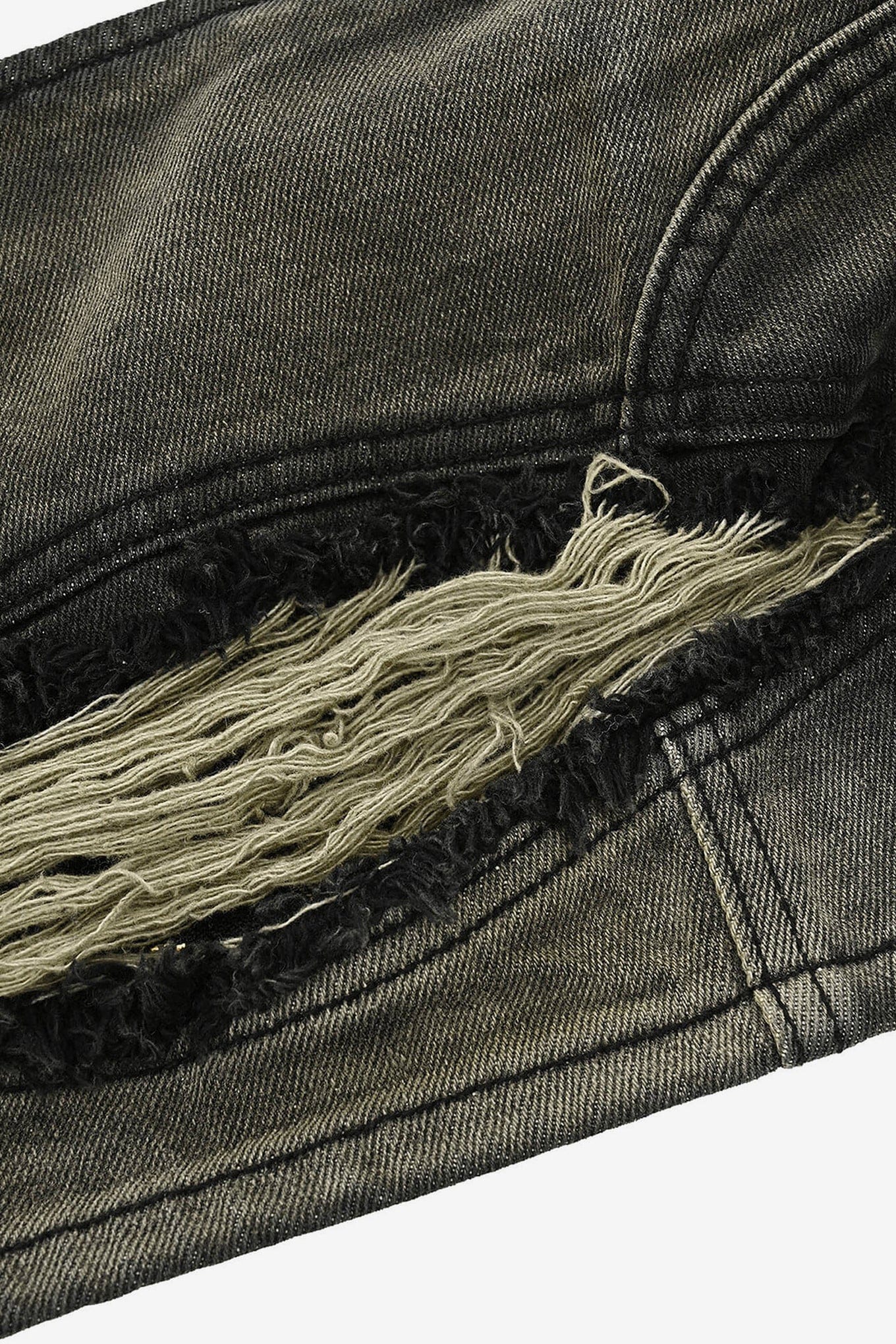 Lesugiatelier DAMAGED DENIM TANK TOP