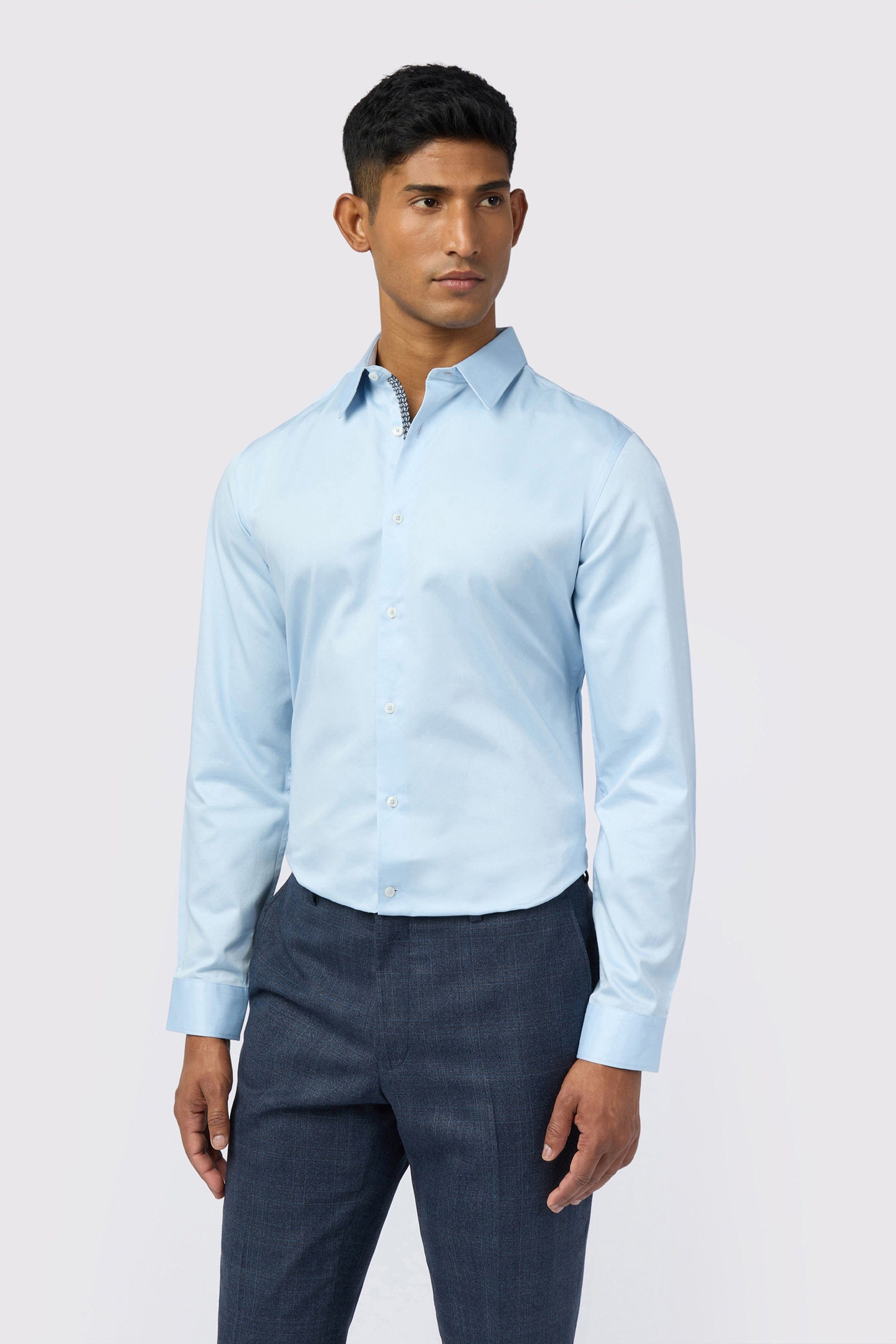 Blue Felix - Felix Stretch Blue Slim Shirt Blue