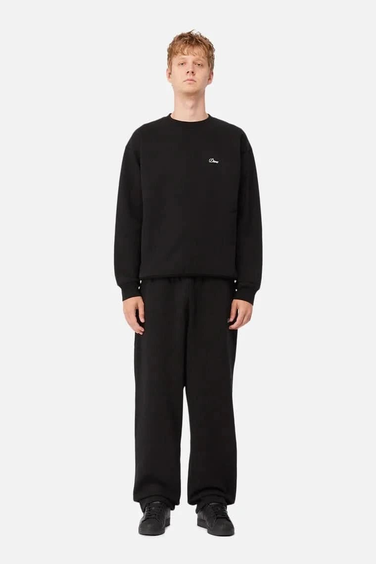 Dime MTL Cursive Small Logo Crewneck Black