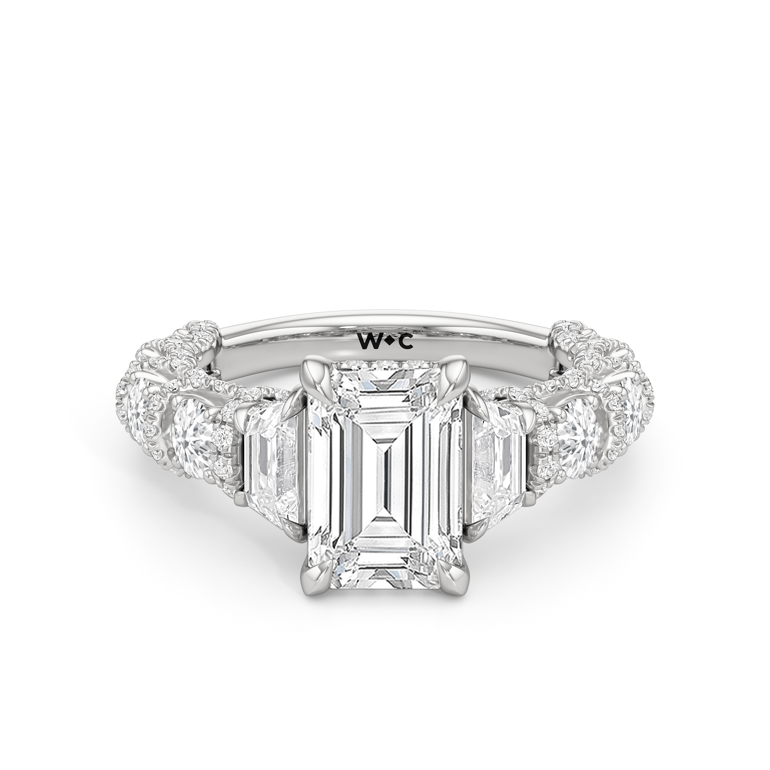 RING The Fulton Three Stone Trapezoid Ring - Home Preview