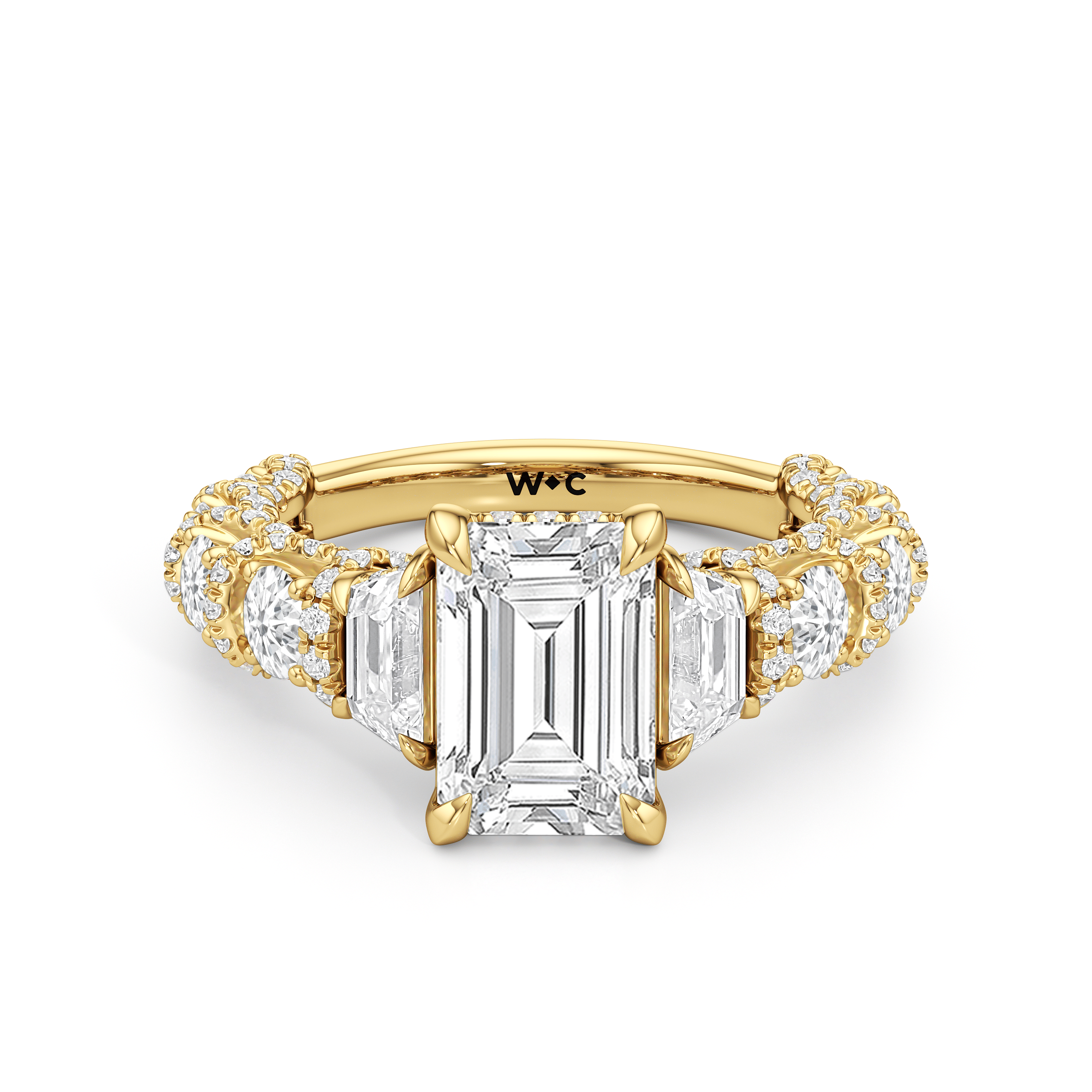 RING The Fulton Three Stone Trapezoid Ring - Home Preview
