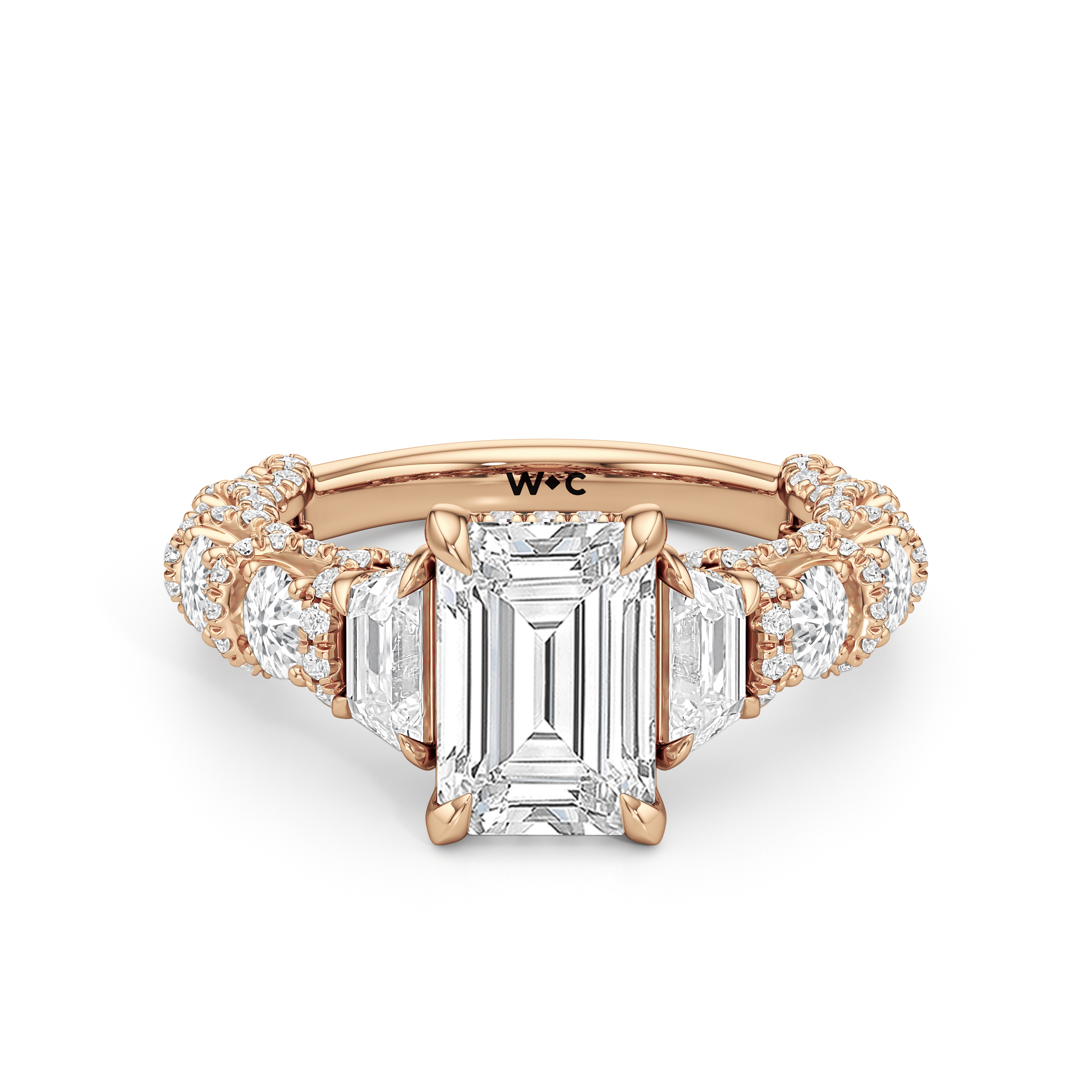 RING The Fulton Three Stone Trapezoid Ring - Home Preview