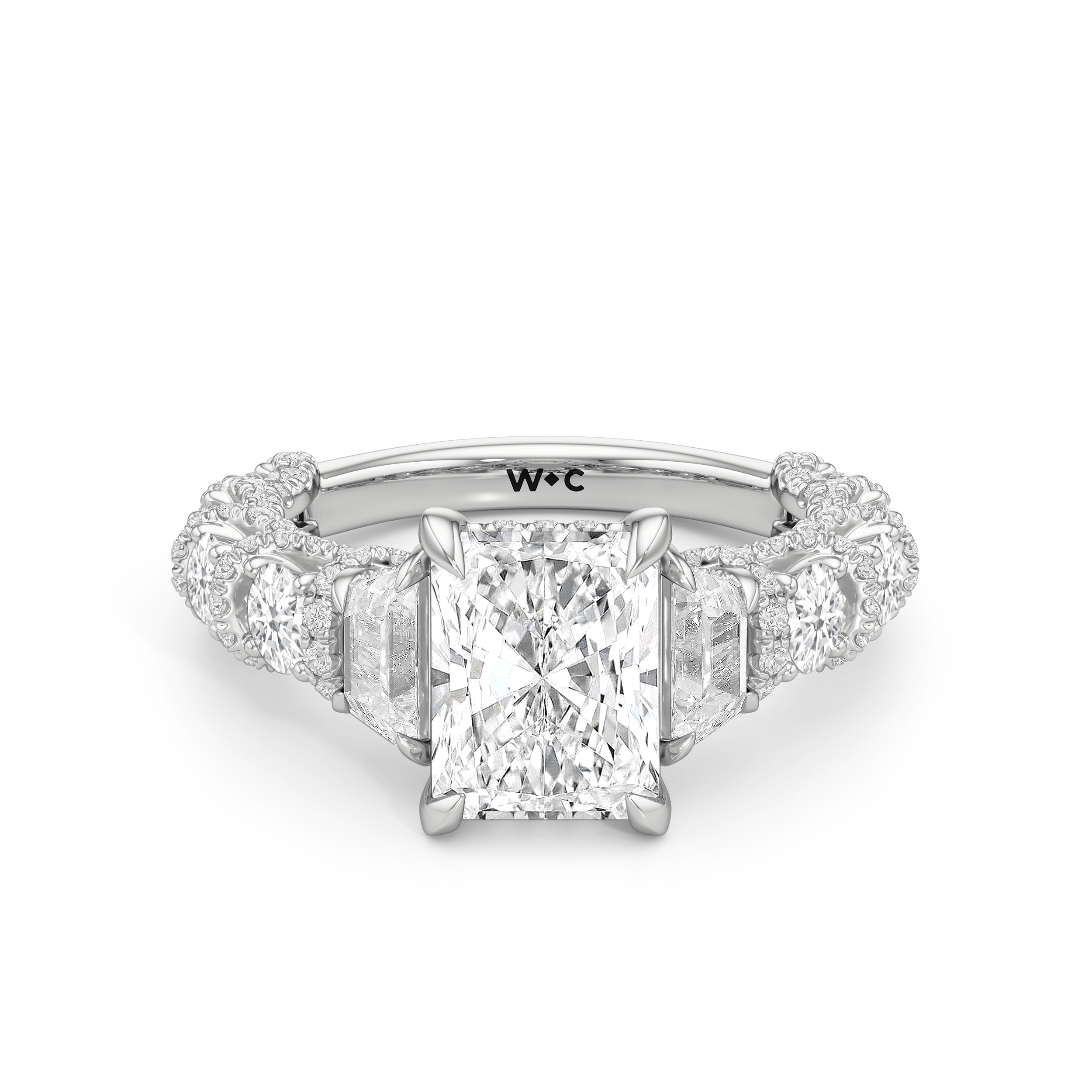 RING The Fulton Three Stone Trapezoid Ring - Home Preview