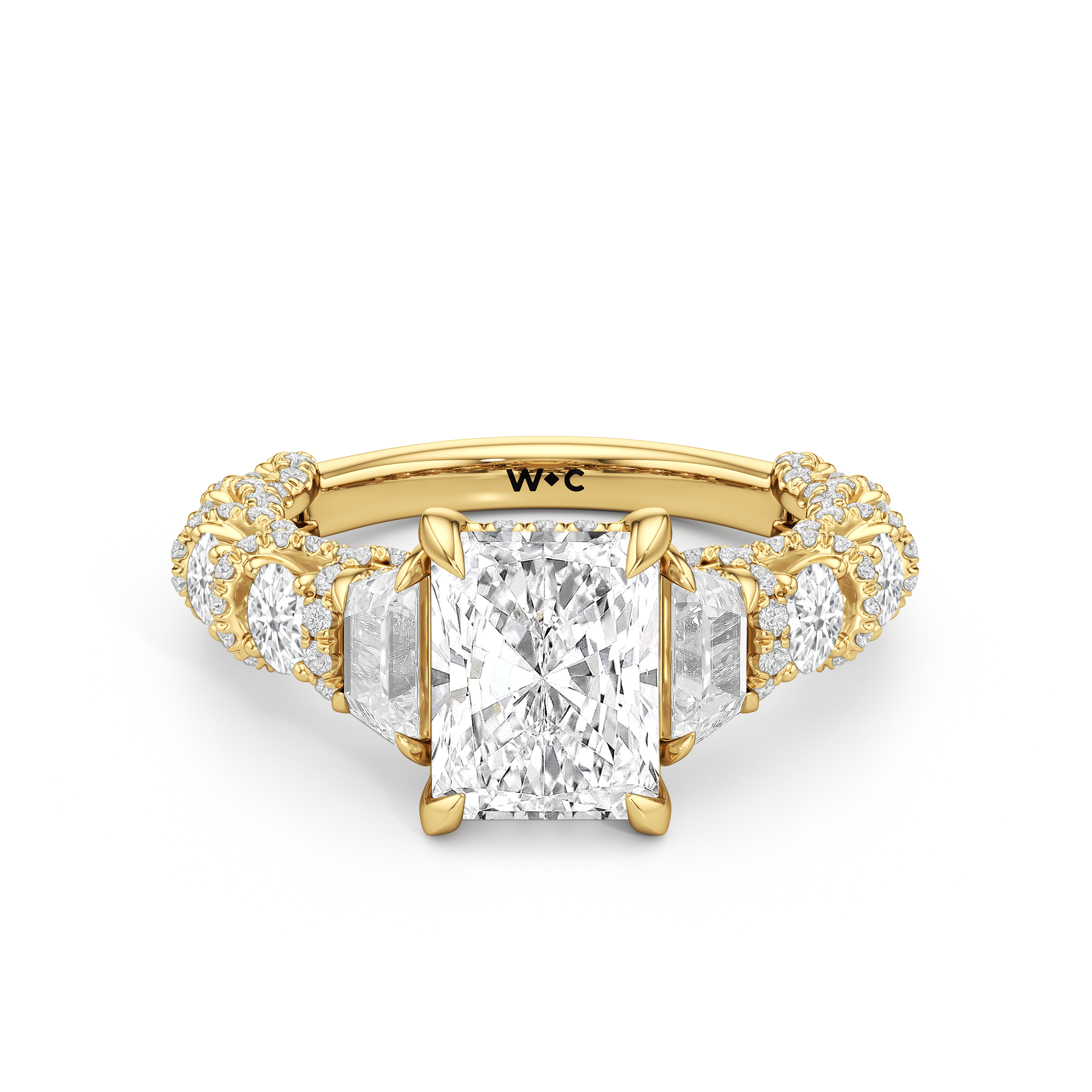 RING The Fulton Three Stone Trapezoid Ring - Home Preview