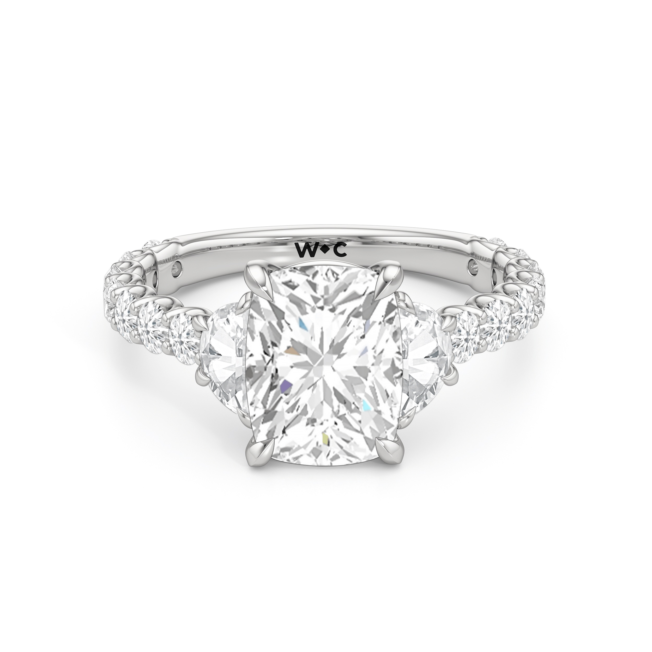 RING The Arc Three Stone Half Moon Ring - Home Preview