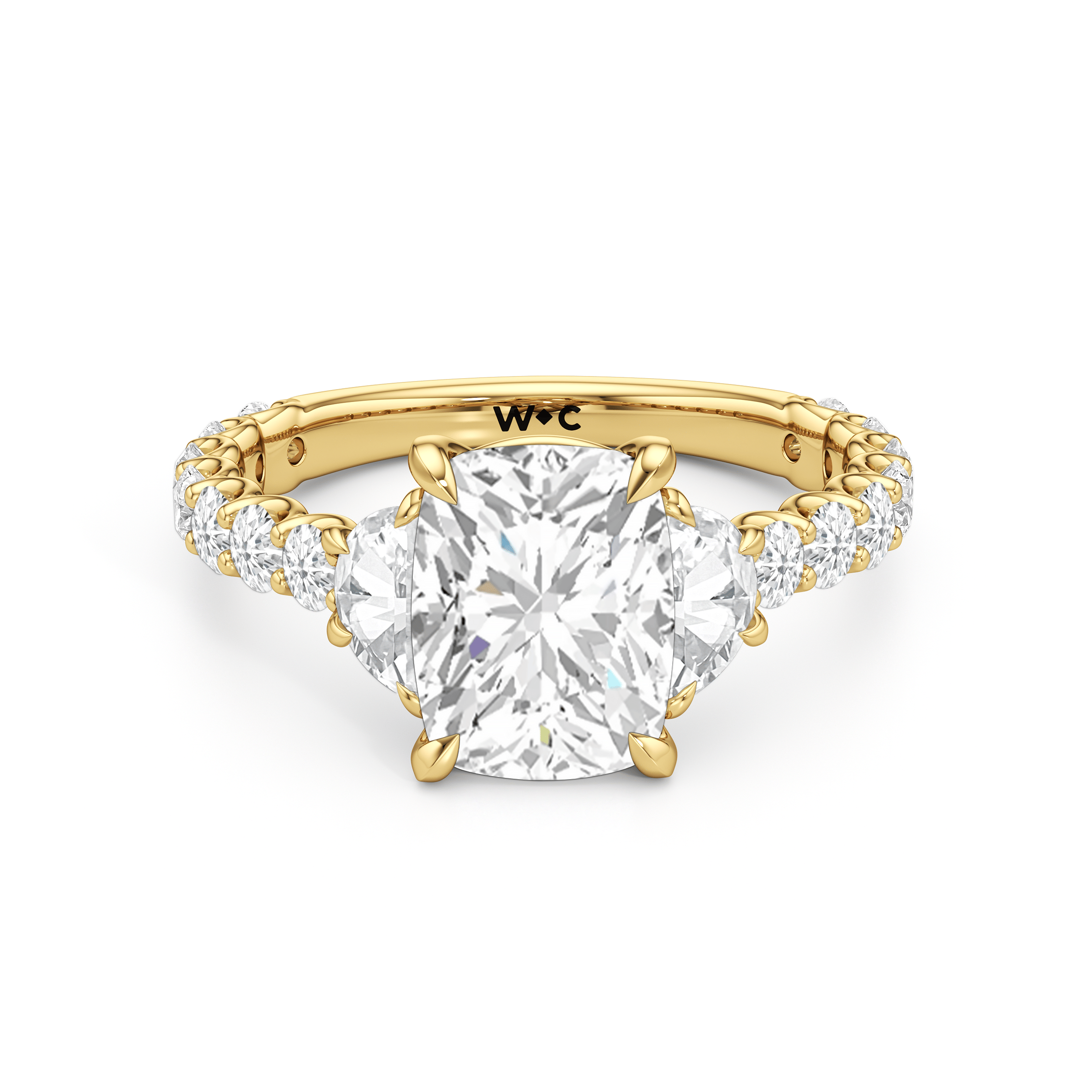 RING The Arc Three Stone Half Moon Ring - Home Preview