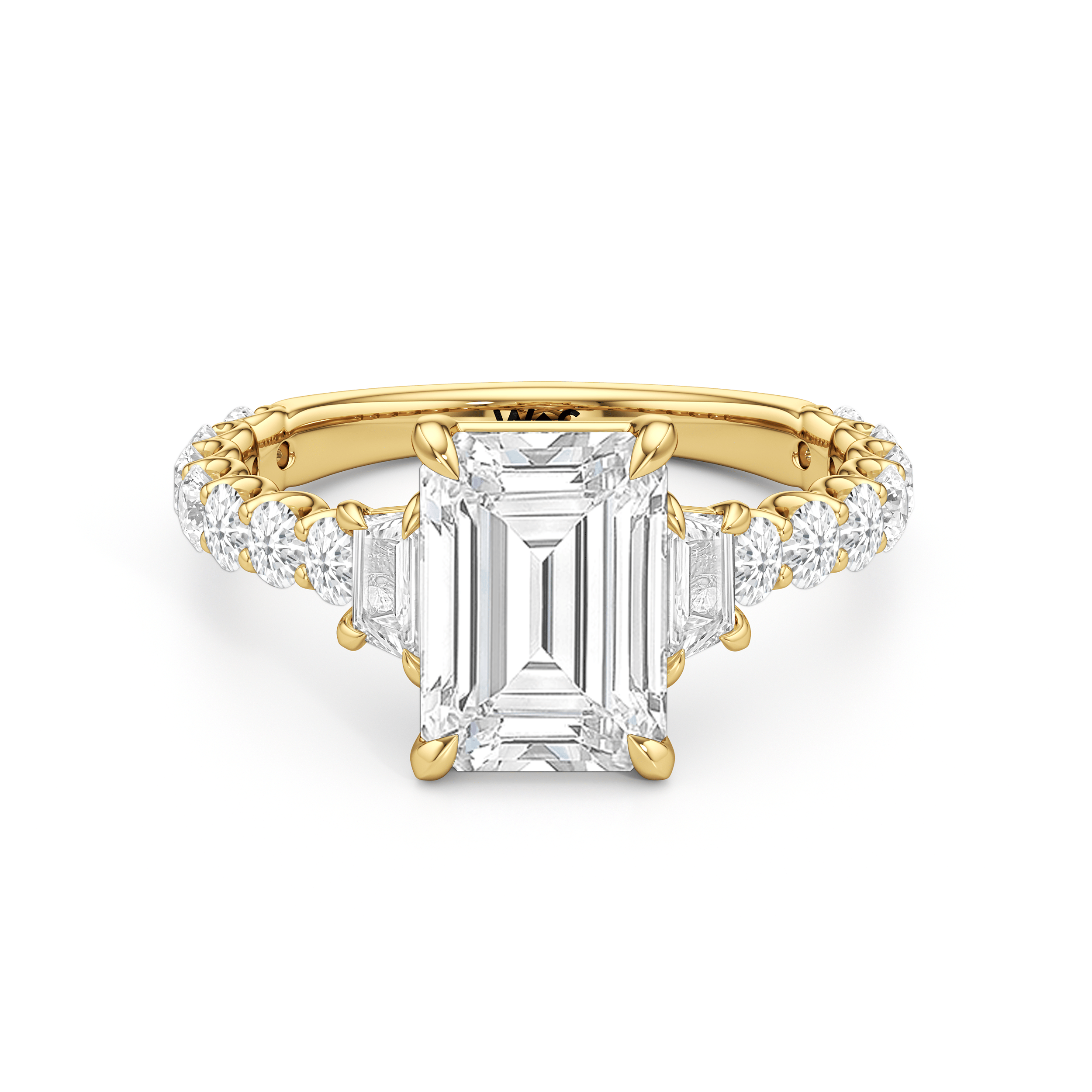 RING The Arc Three Stone Trapezoid Ring - Home Preview