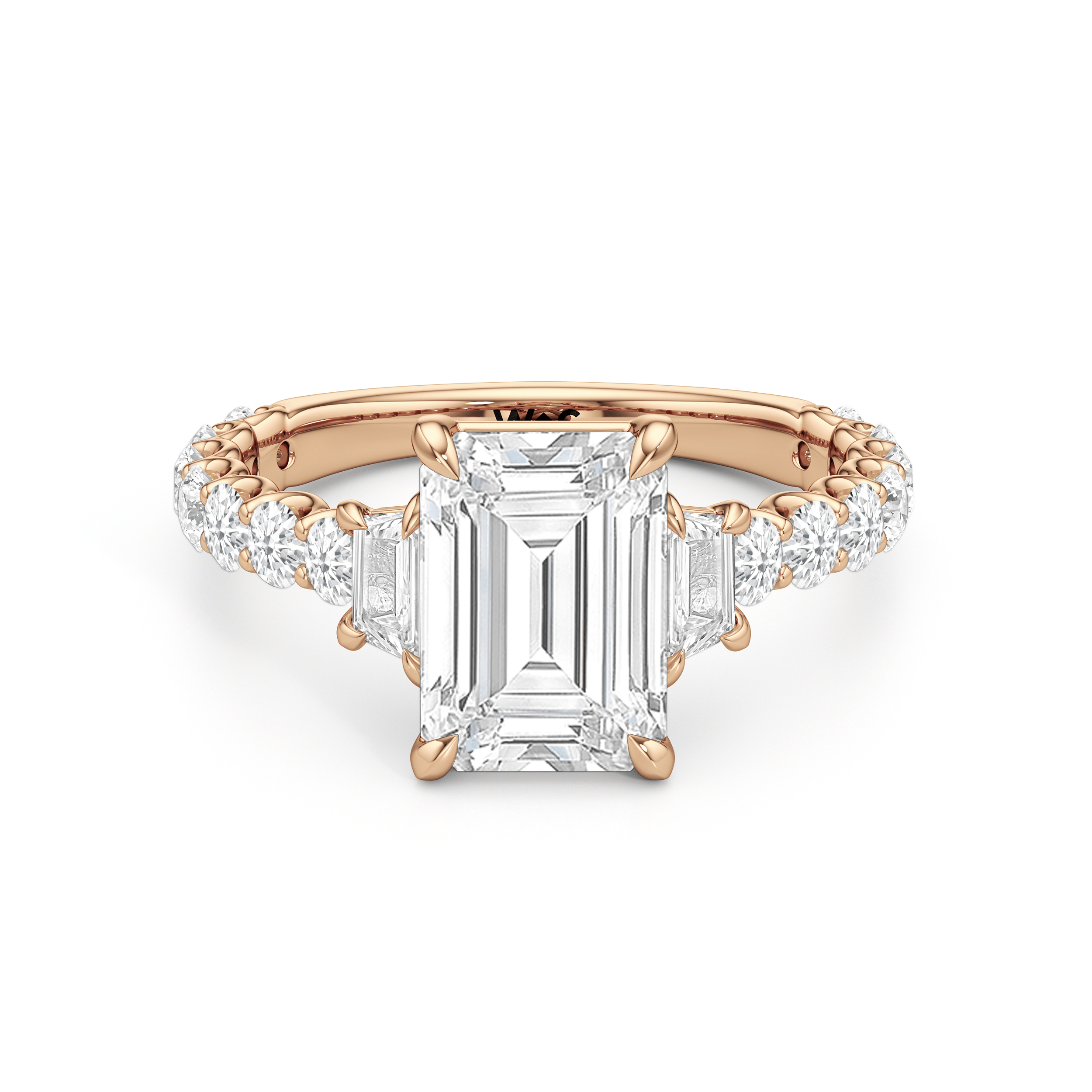 RING The Arc Three Stone Trapezoid Ring - Home Preview