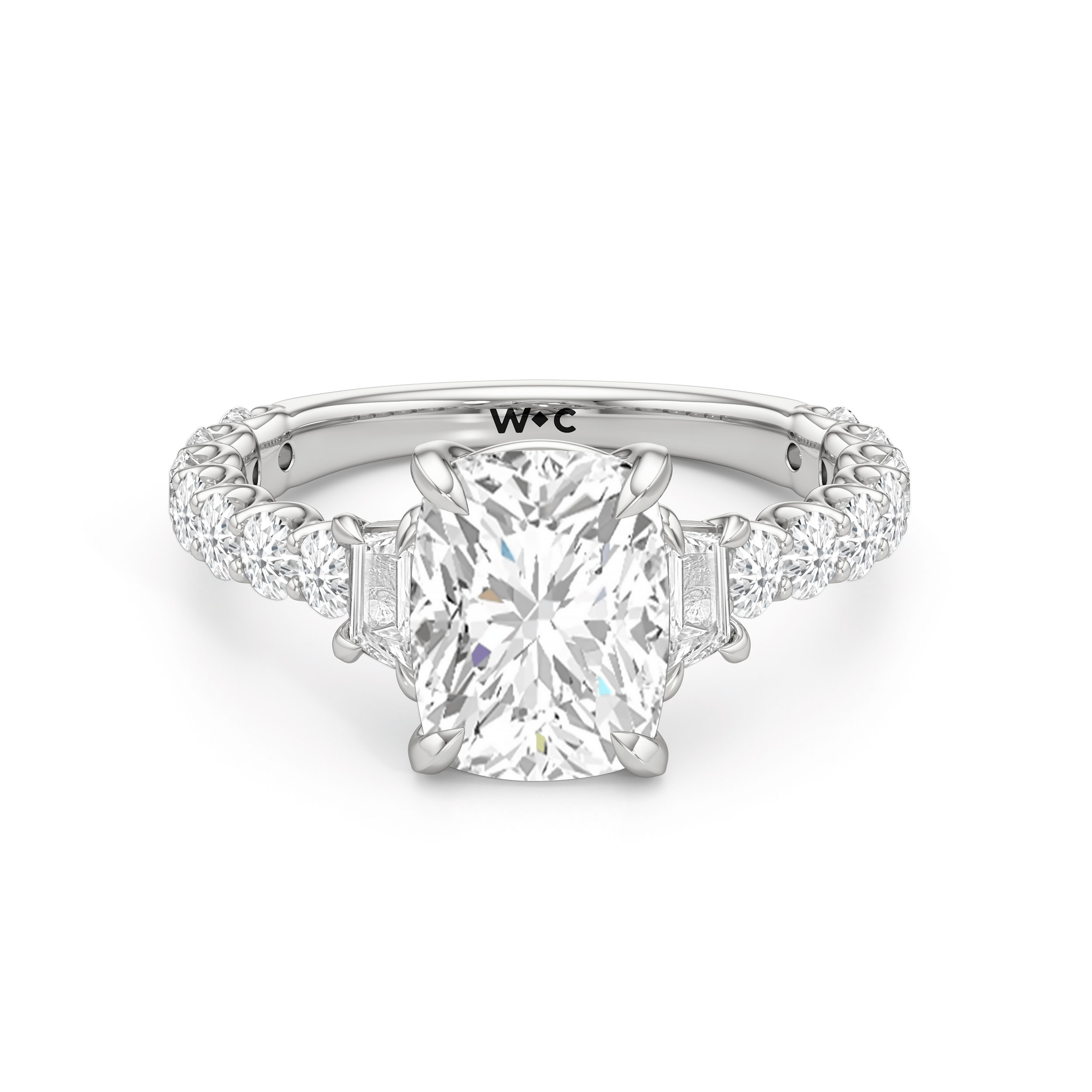 RING The Arc Three Stone Trapezoid Ring - Home Preview