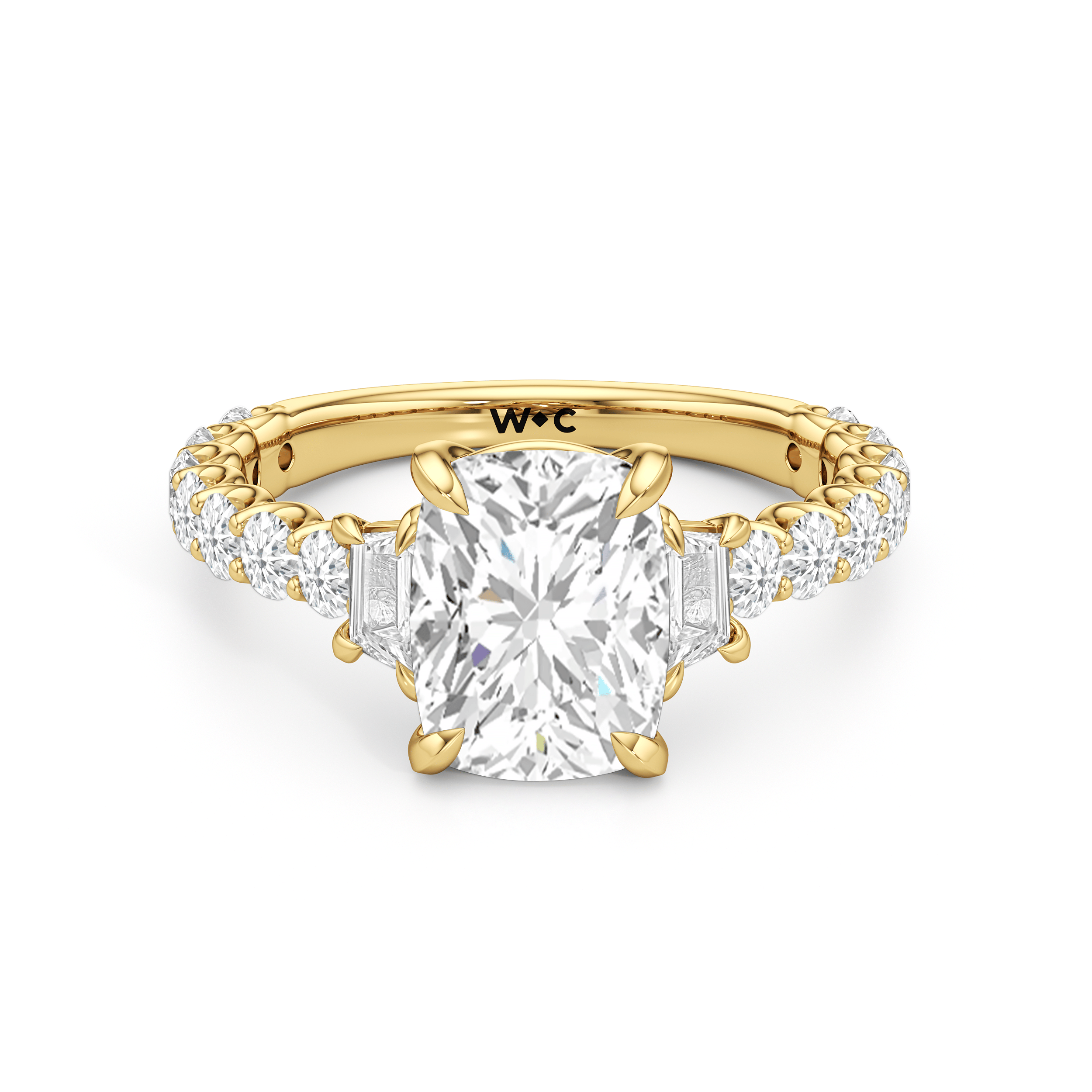 RING The Arc Three Stone Trapezoid Ring - Home Preview