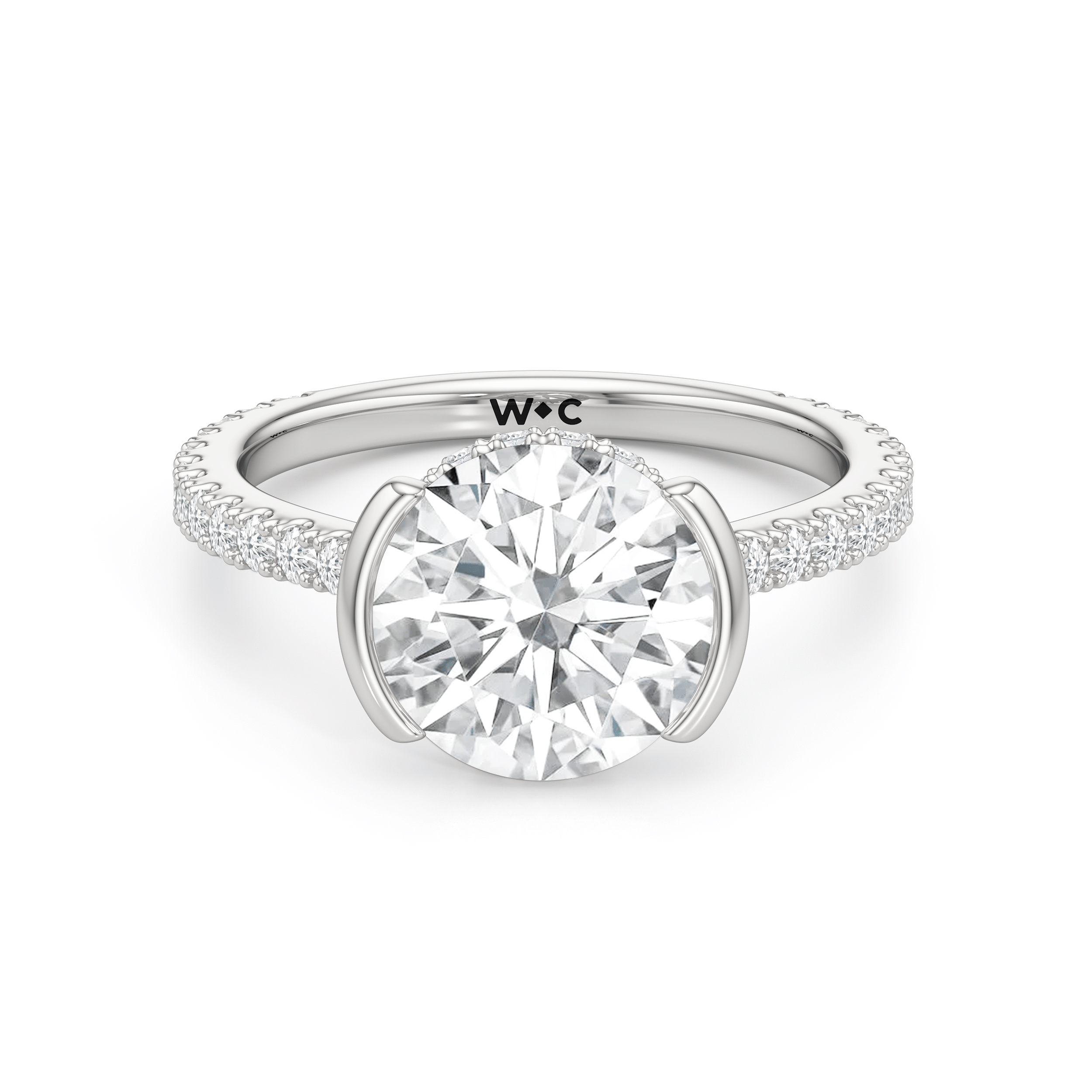 RING Half Bezel Low - Profile Engagement Ring - Home Preview