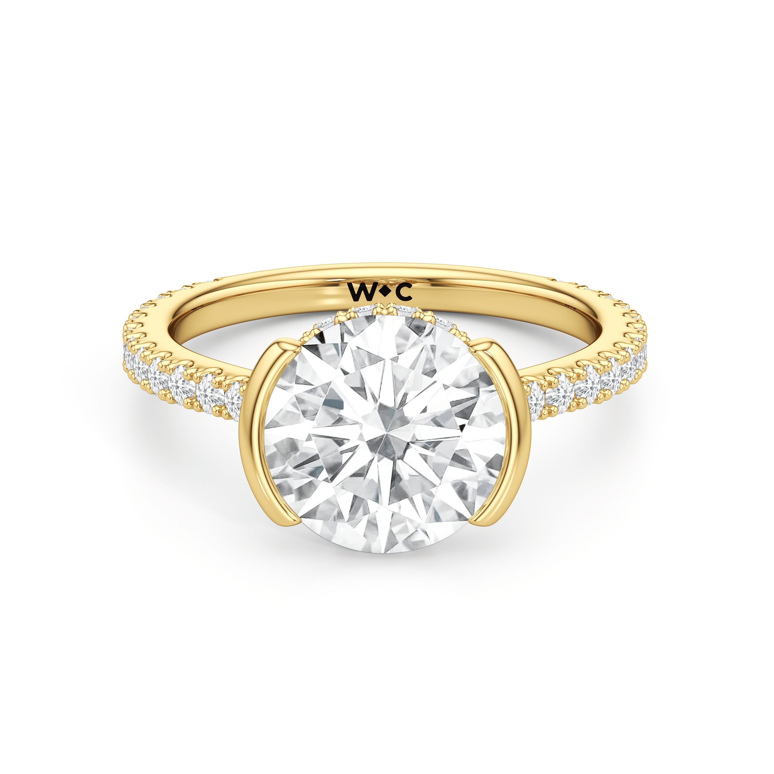 RING Half Bezel Low - Profile Engagement Ring - Home Preview
