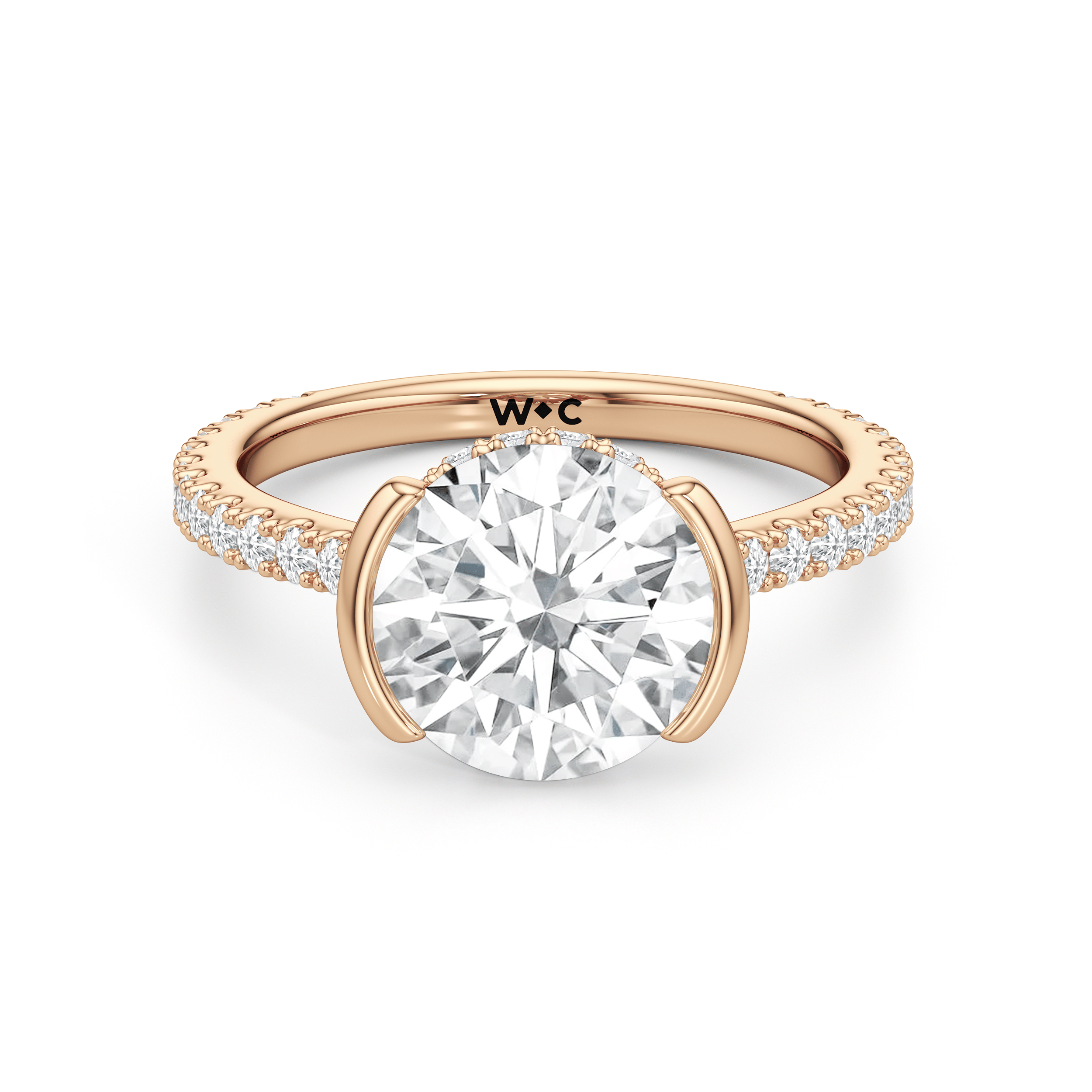 RING Half Bezel Low - Profile Engagement Ring - Home Preview