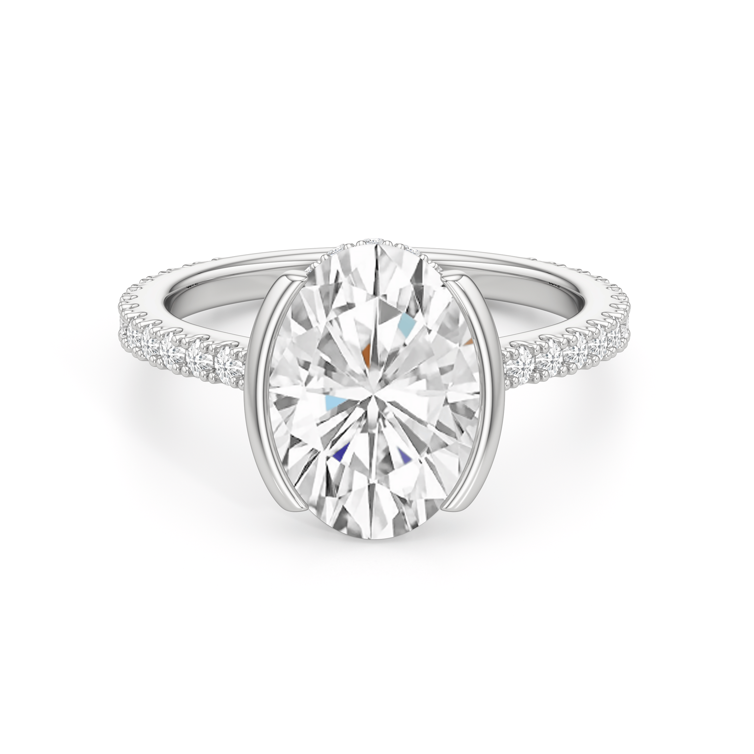 RING Half Bezel Low - Profile Engagement Ring - Home Preview