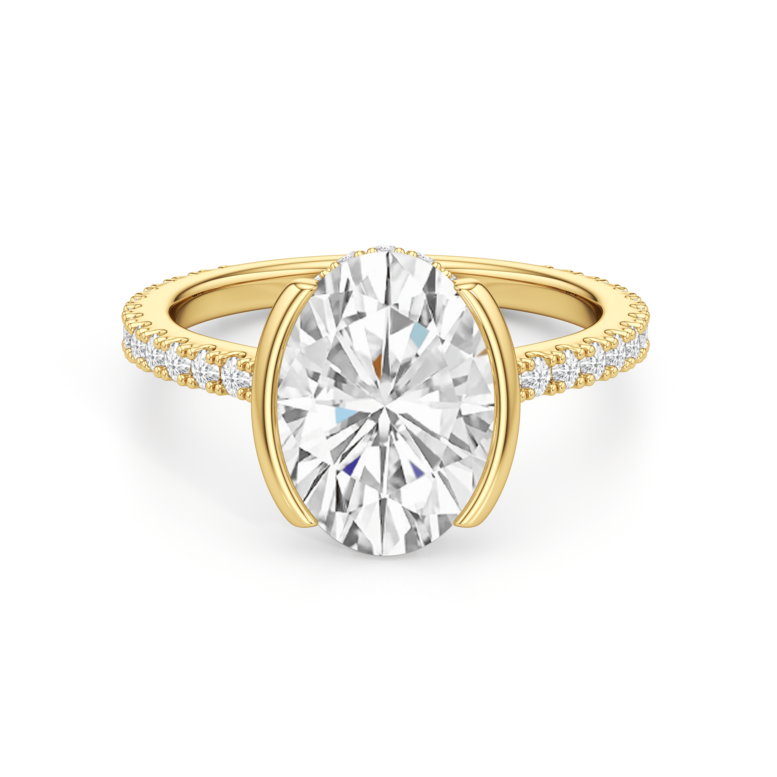 RING Half Bezel Low - Profile Engagement Ring - Home Preview