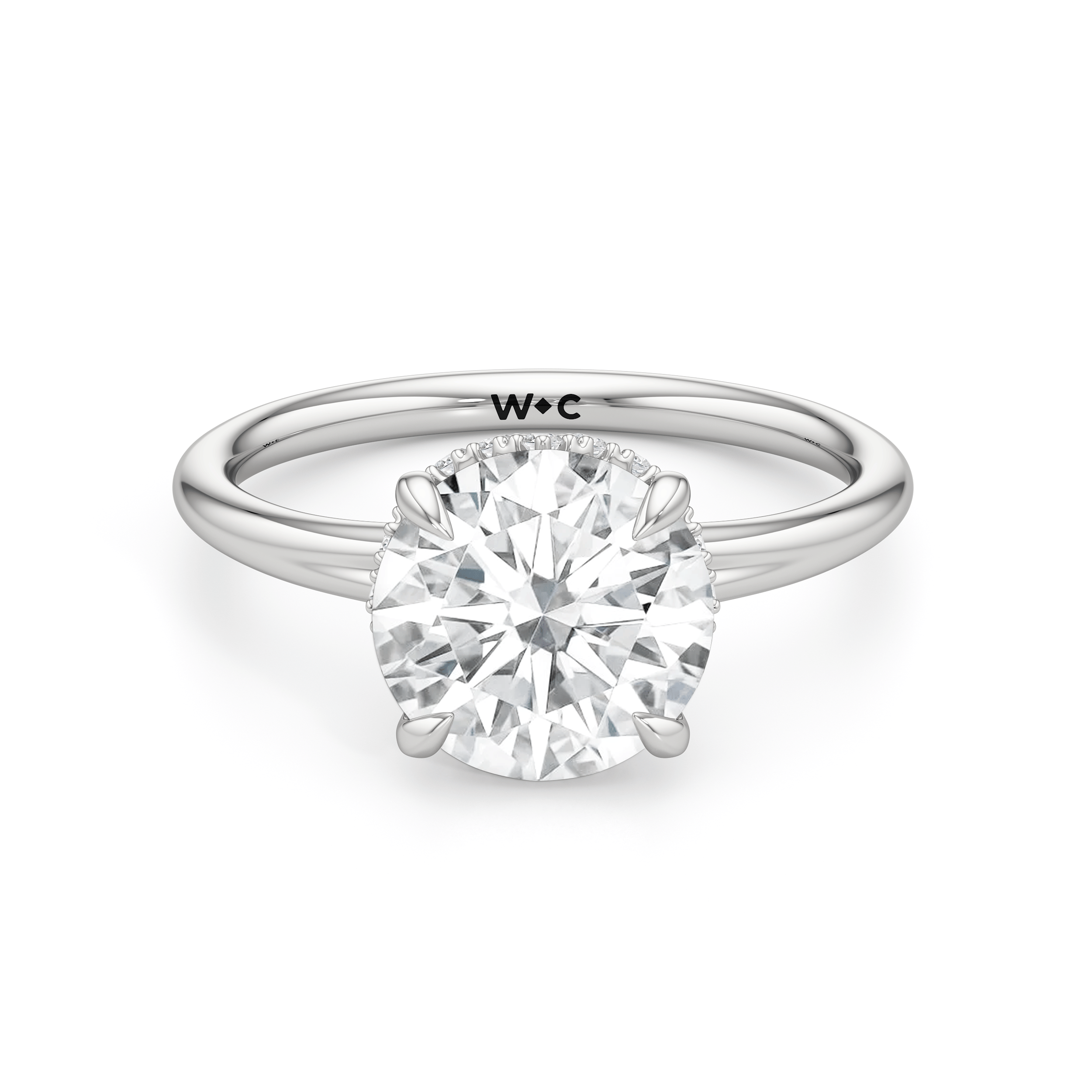 Crown Halo Low - Profile Engagement Ring - Home Preview