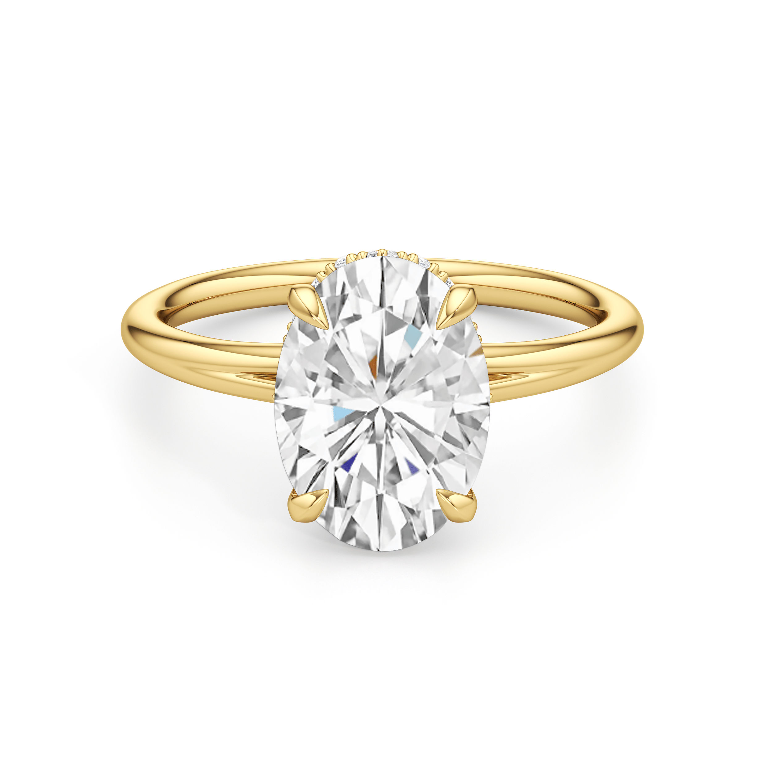 Crown Halo Low - Profile Engagement Ring - Home Preview