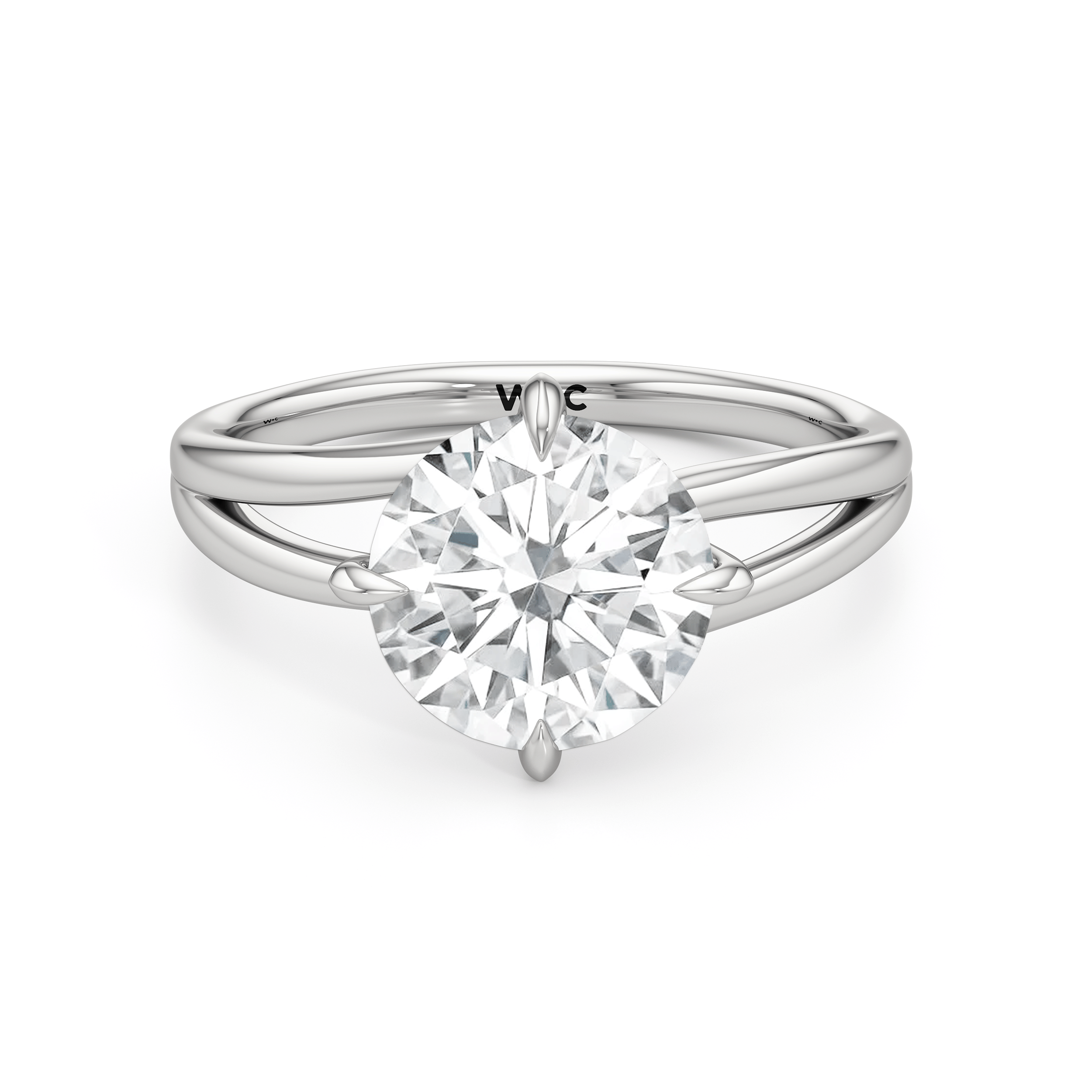 RING Split Shank Low - Profile Engagement Ring - Home Preview