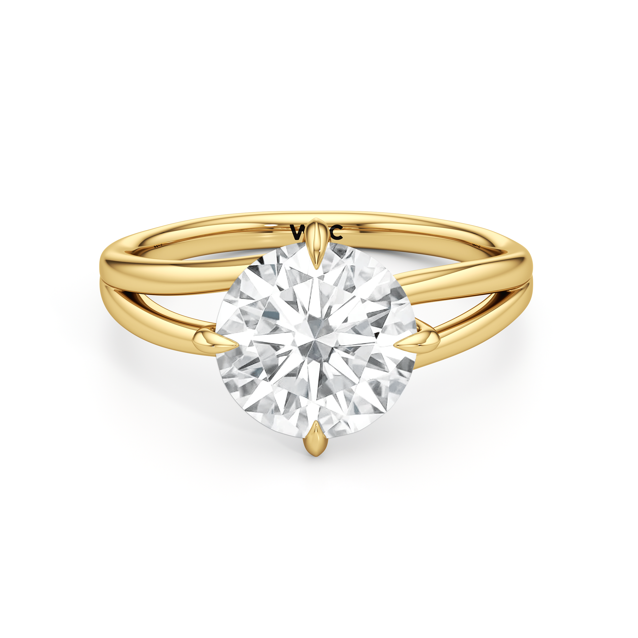 RING Split Shank Low - Profile Engagement Ring - Home Preview