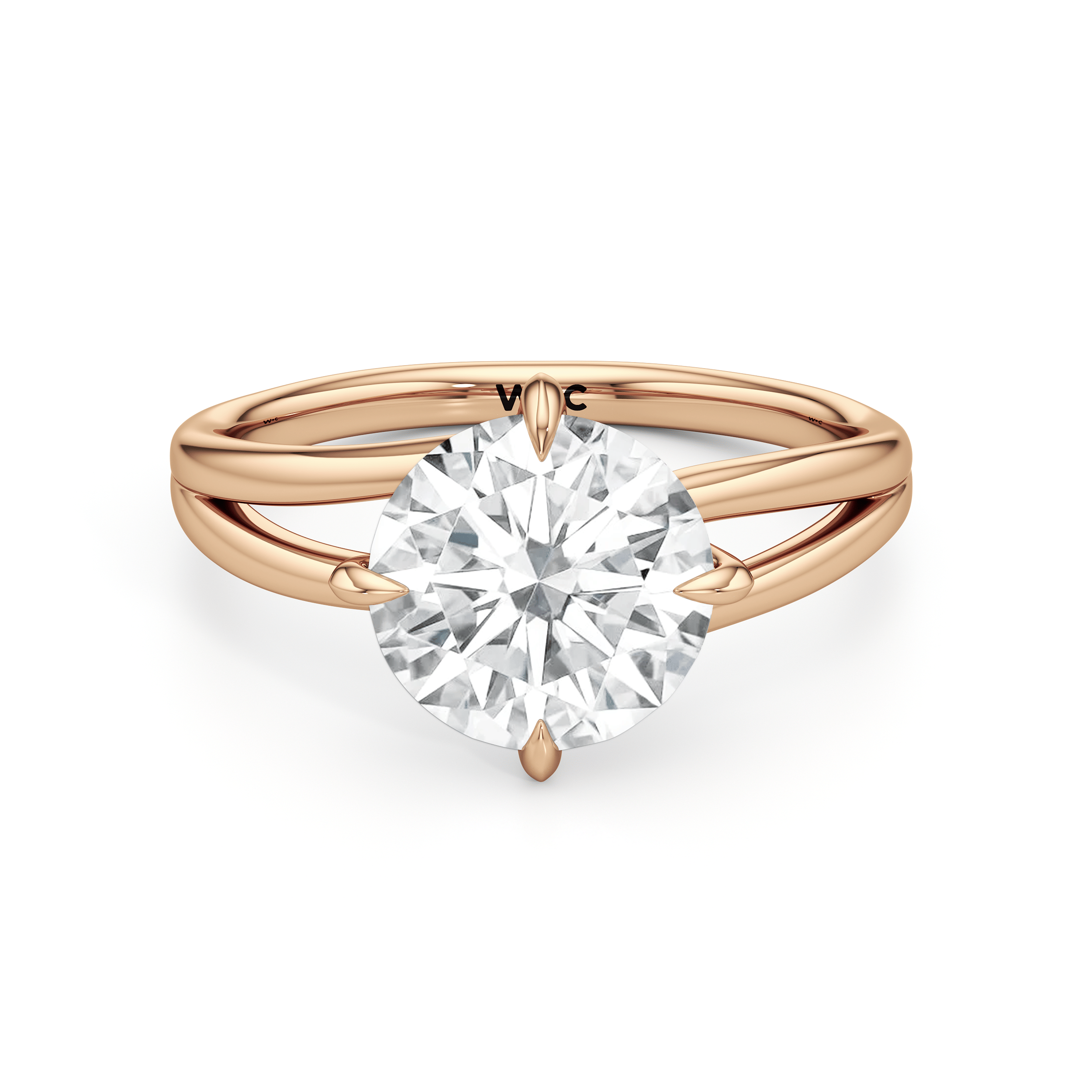 RING Split Shank Low - Profile Engagement Ring - Home Preview