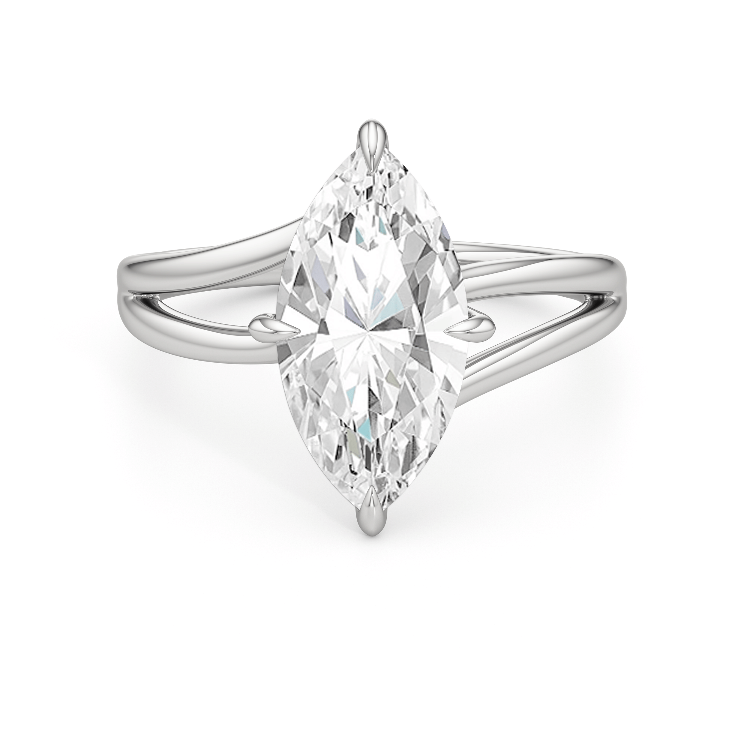 RING Split Shank Low - Profile Engagement Ring - Home Preview