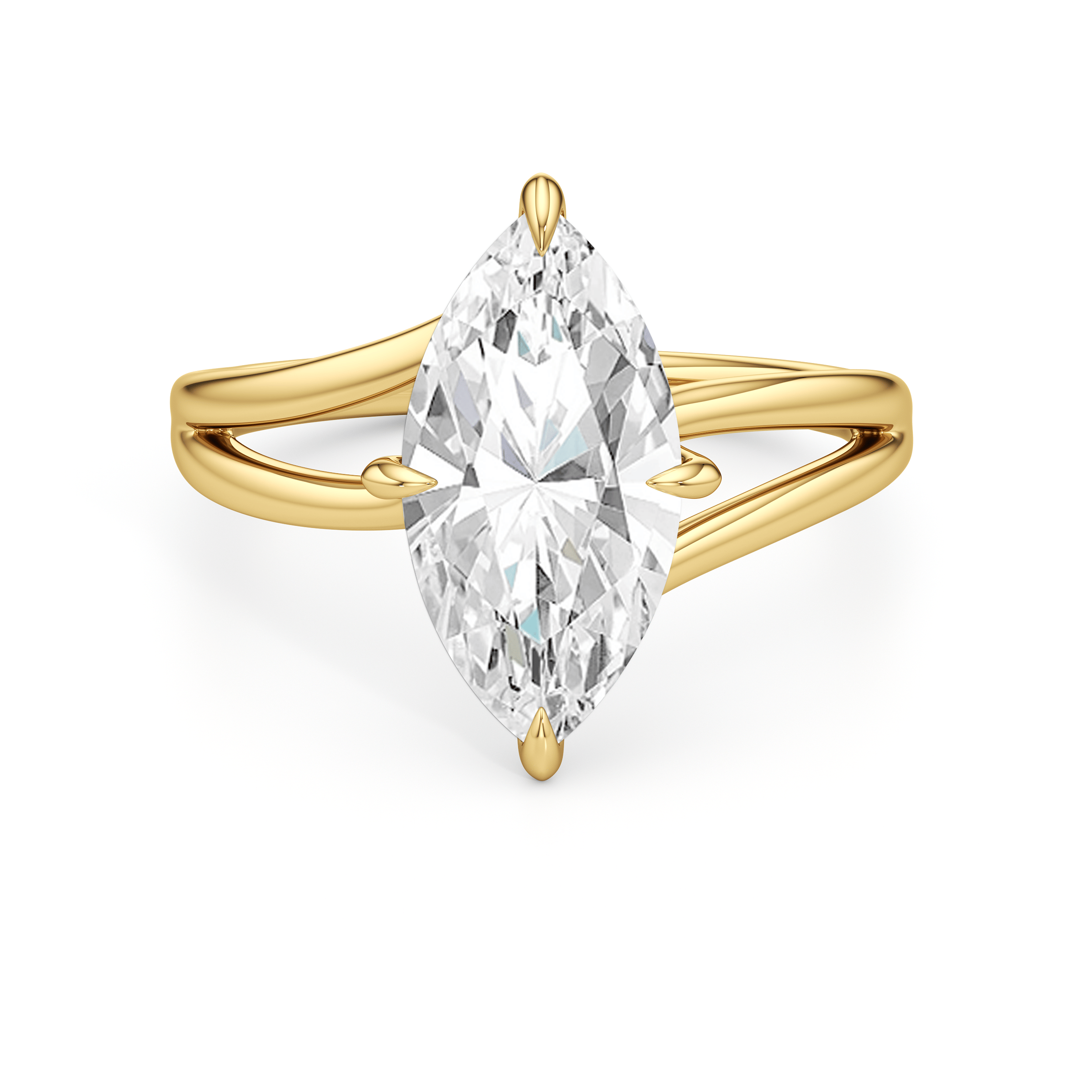 RING Split Shank Low - Profile Engagement Ring - Home Preview