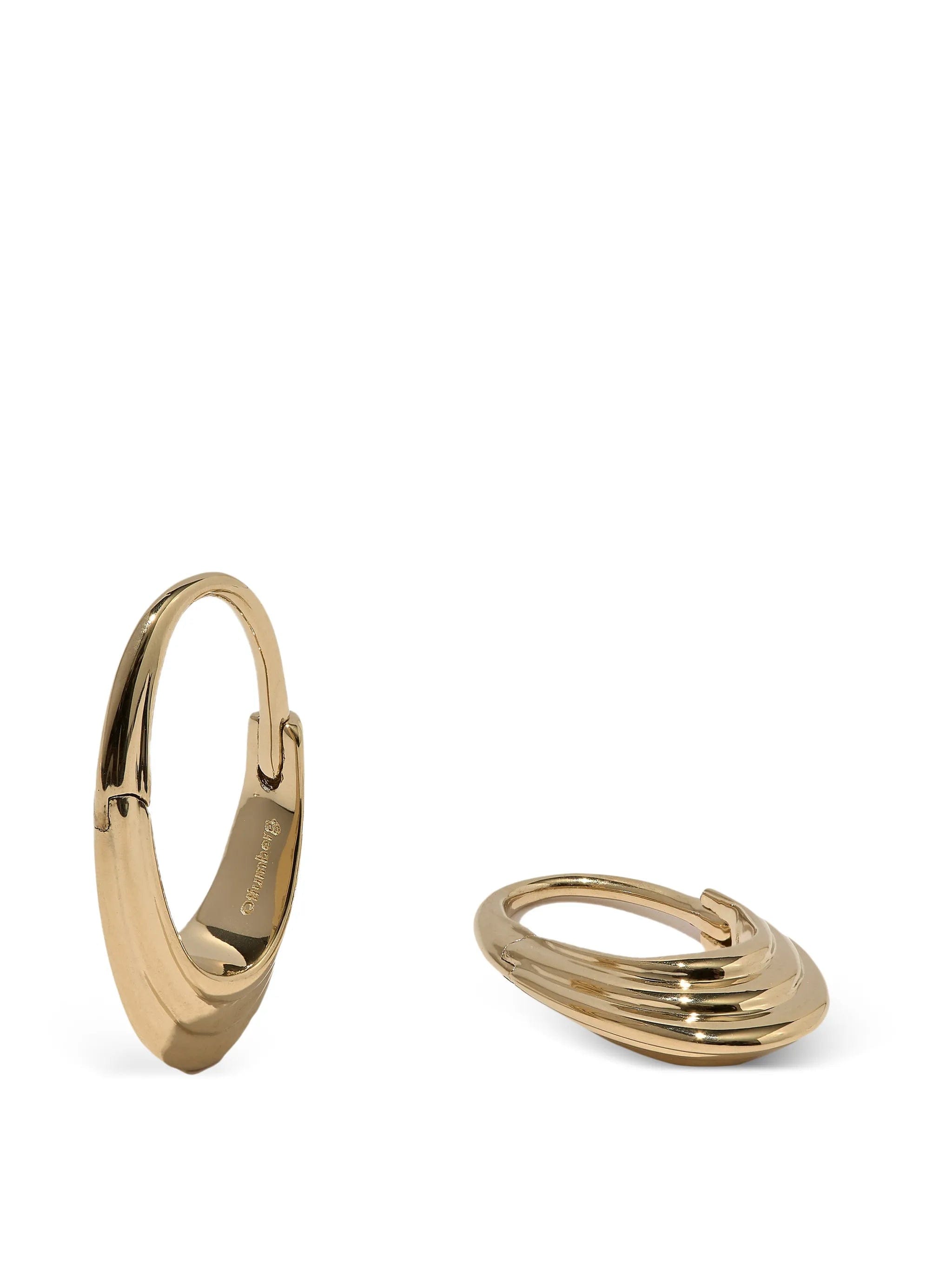 Otiumberg Roscida ridged hoop earrings