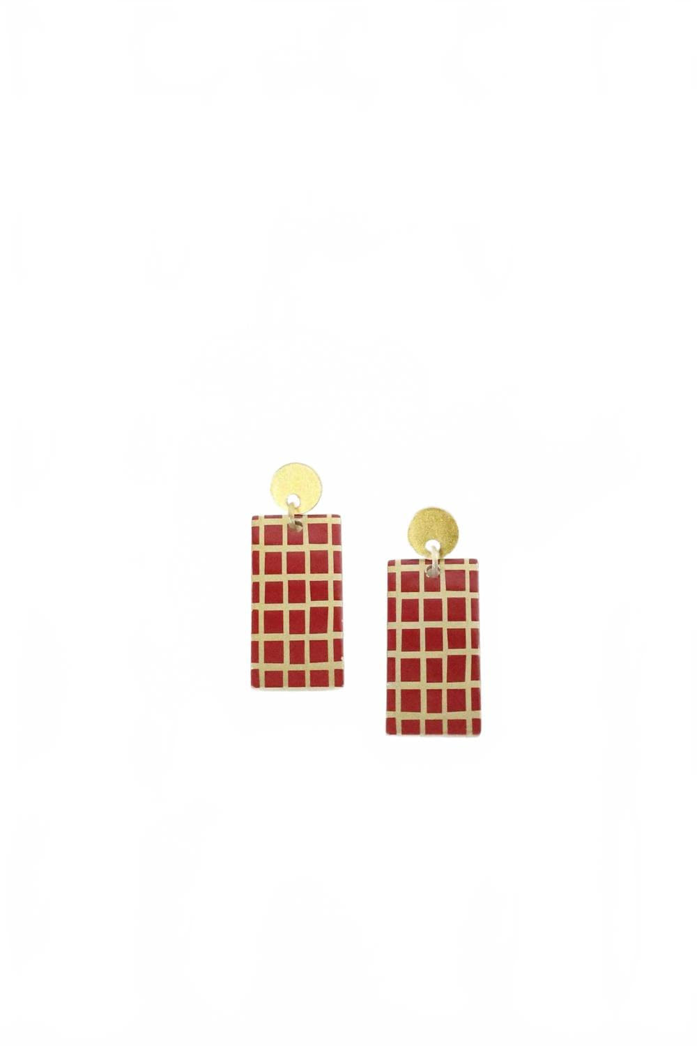 Cabana Women's Dulce Cabana Earrings In Burgundy, Gold