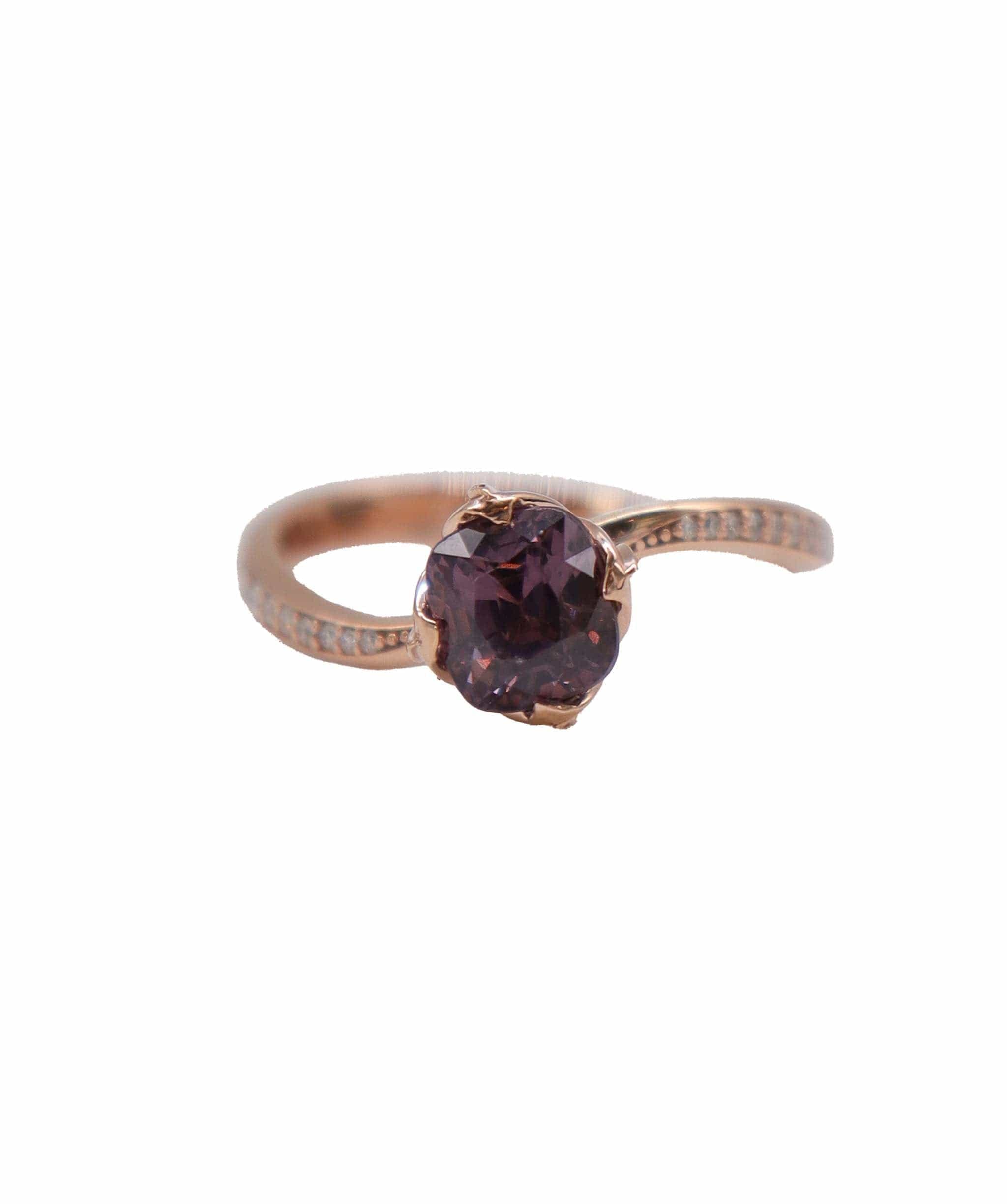 flower bud rg ring 1.51cts purplish us8 DXBD0389