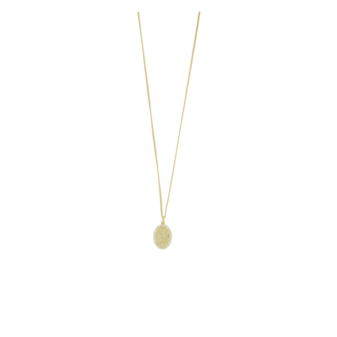 Aries Chain Necklace With Fly Paved Gold