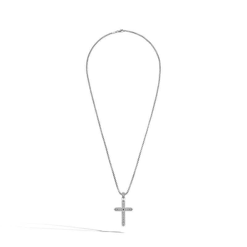 John Hardy Men's Classic Chain Sterling Silver Cross Pendant Necklace