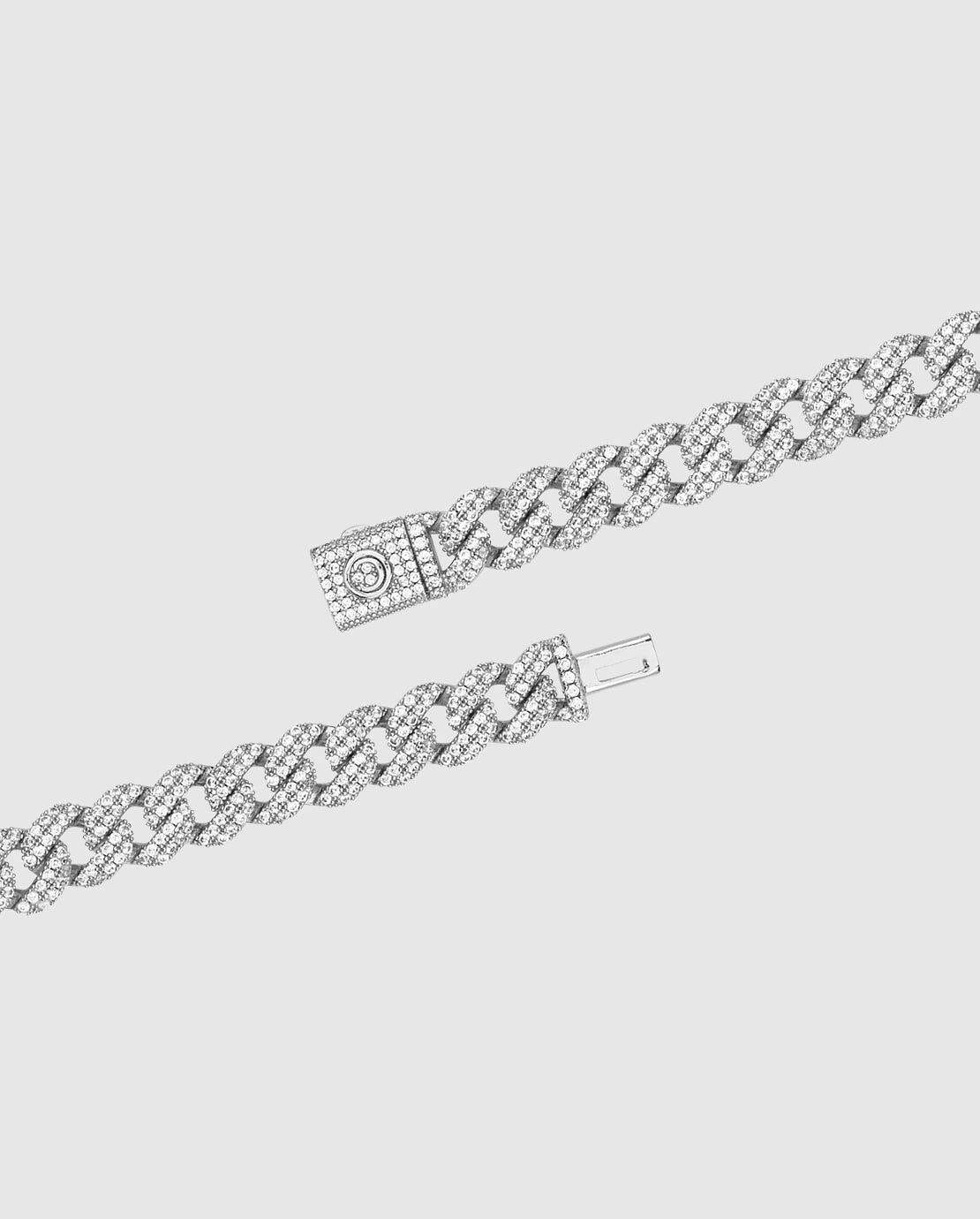Cernucci Iced Cuban Bracelet - 8 mm - White