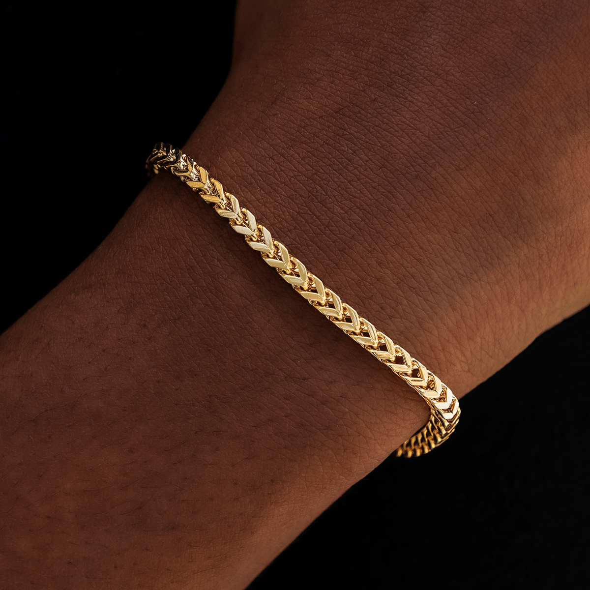 GLD Women Franco Bracelet in Yellow Gold - 3 mm