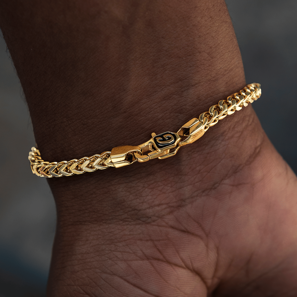 GLD Women Franco Bracelet in Yellow Gold - 3 mm