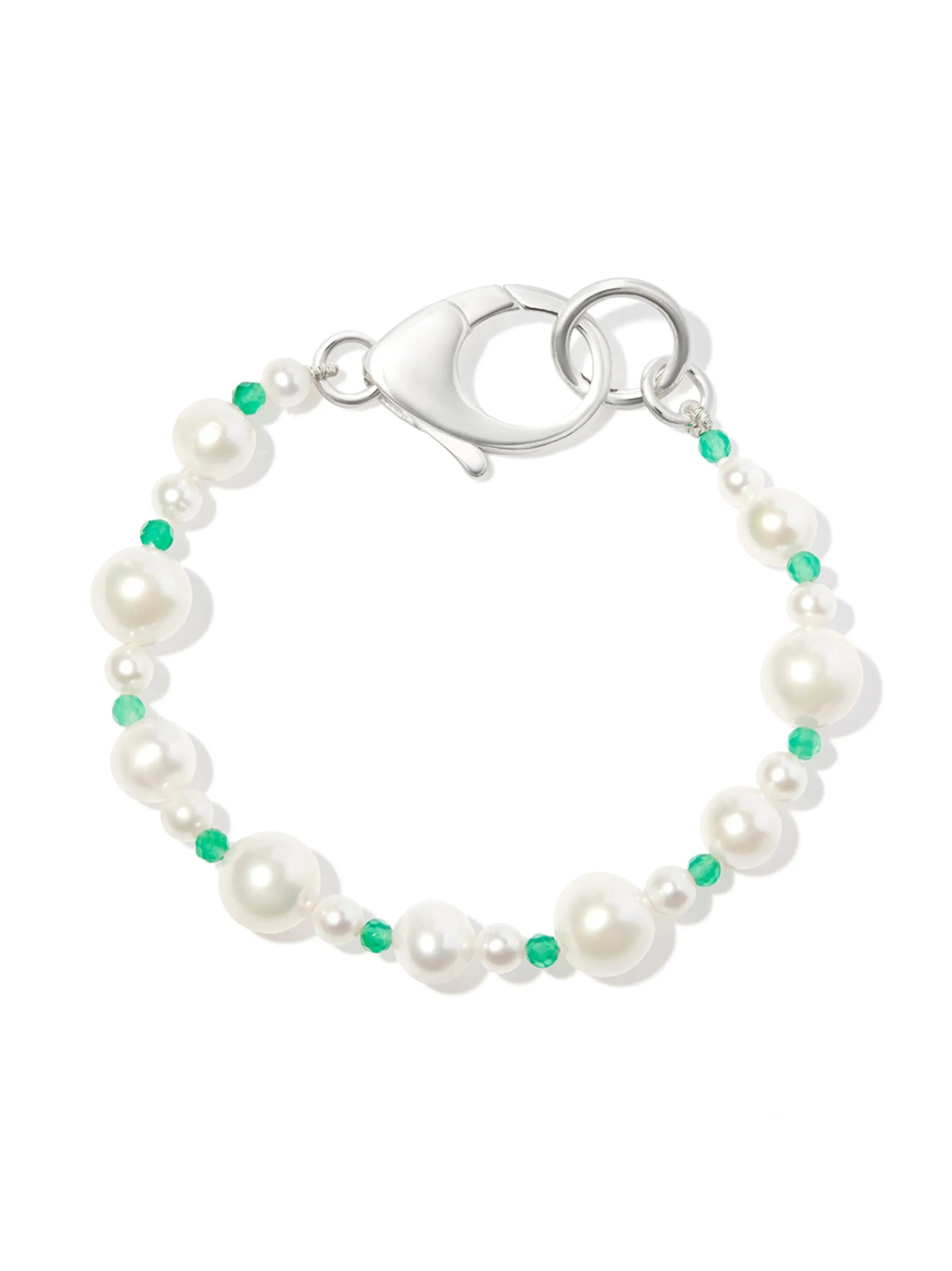 Hatton Labs silver Pebbles pearl and bead bracelet