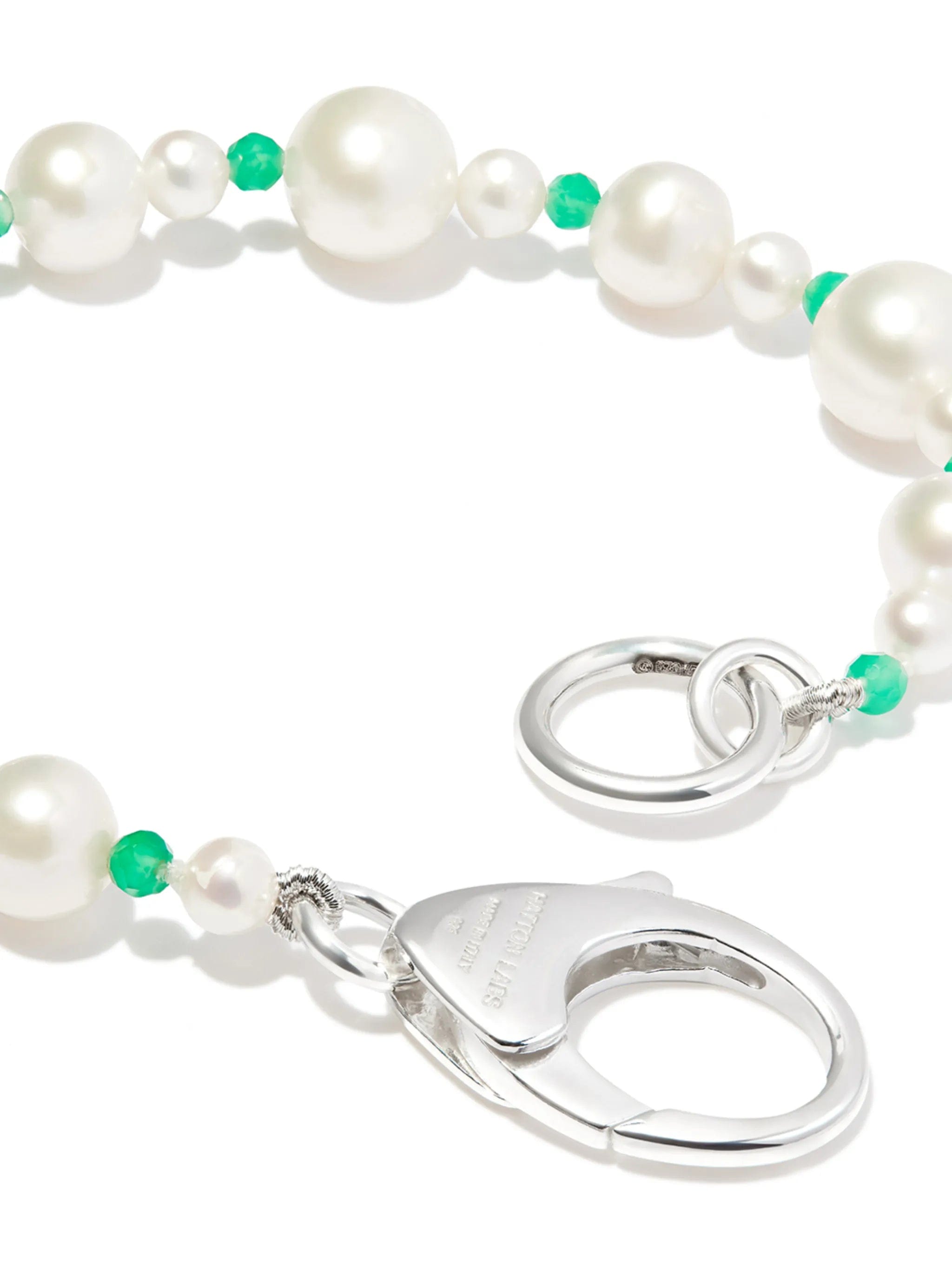 Hatton Labs silver Pebbles pearl and bead bracelet