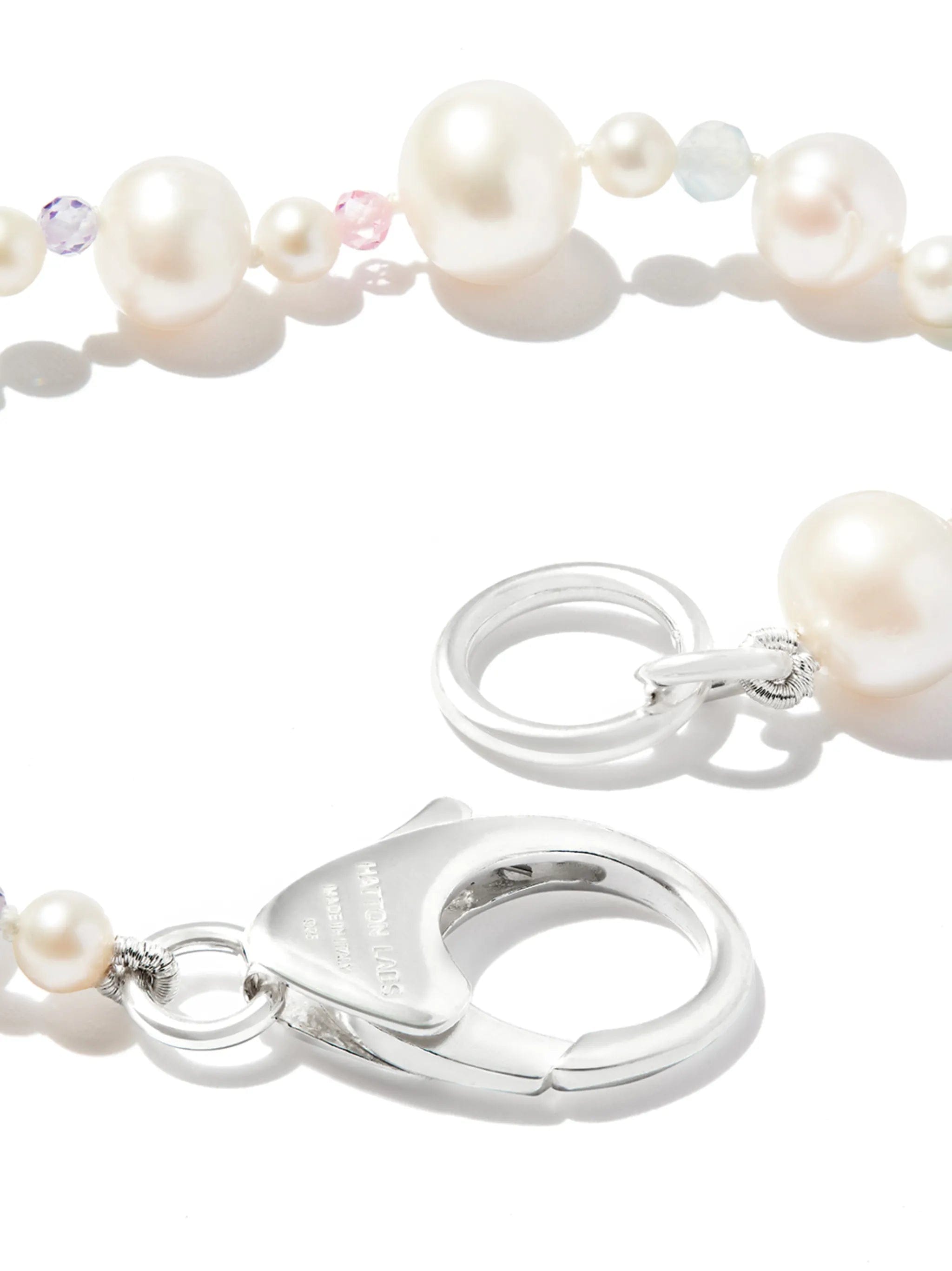 Hatton Labs Pebbles pearl and bead bracelet