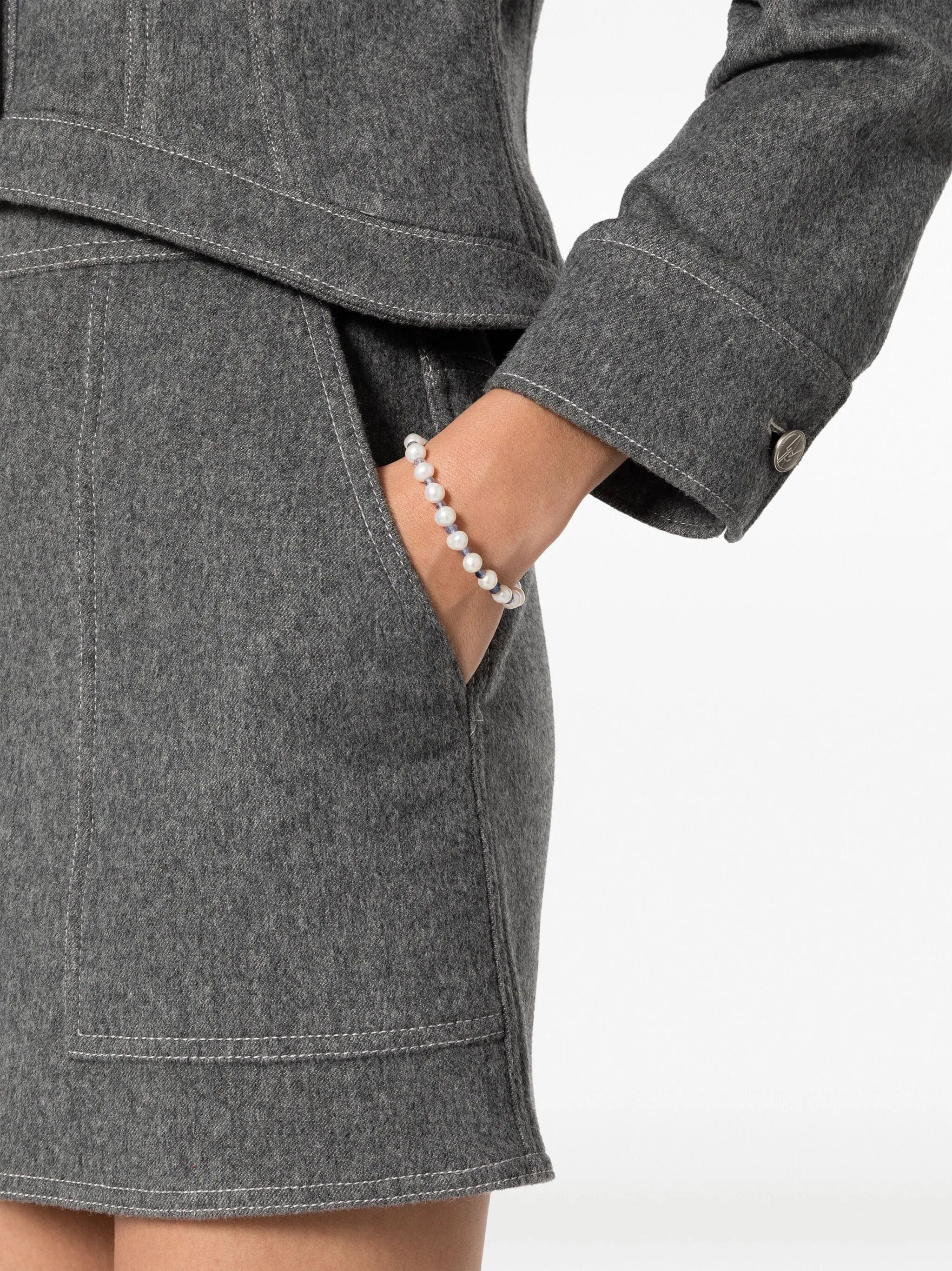 Hatton Labs pearl sterling silver bracelet
