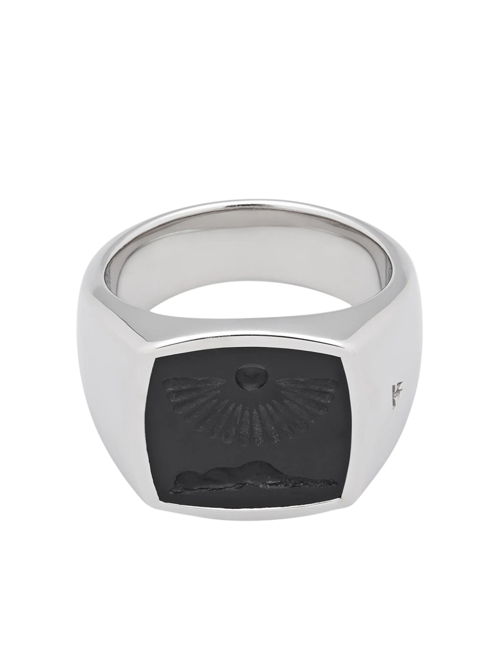 Tom Wood Clytia onyx - embellished ring