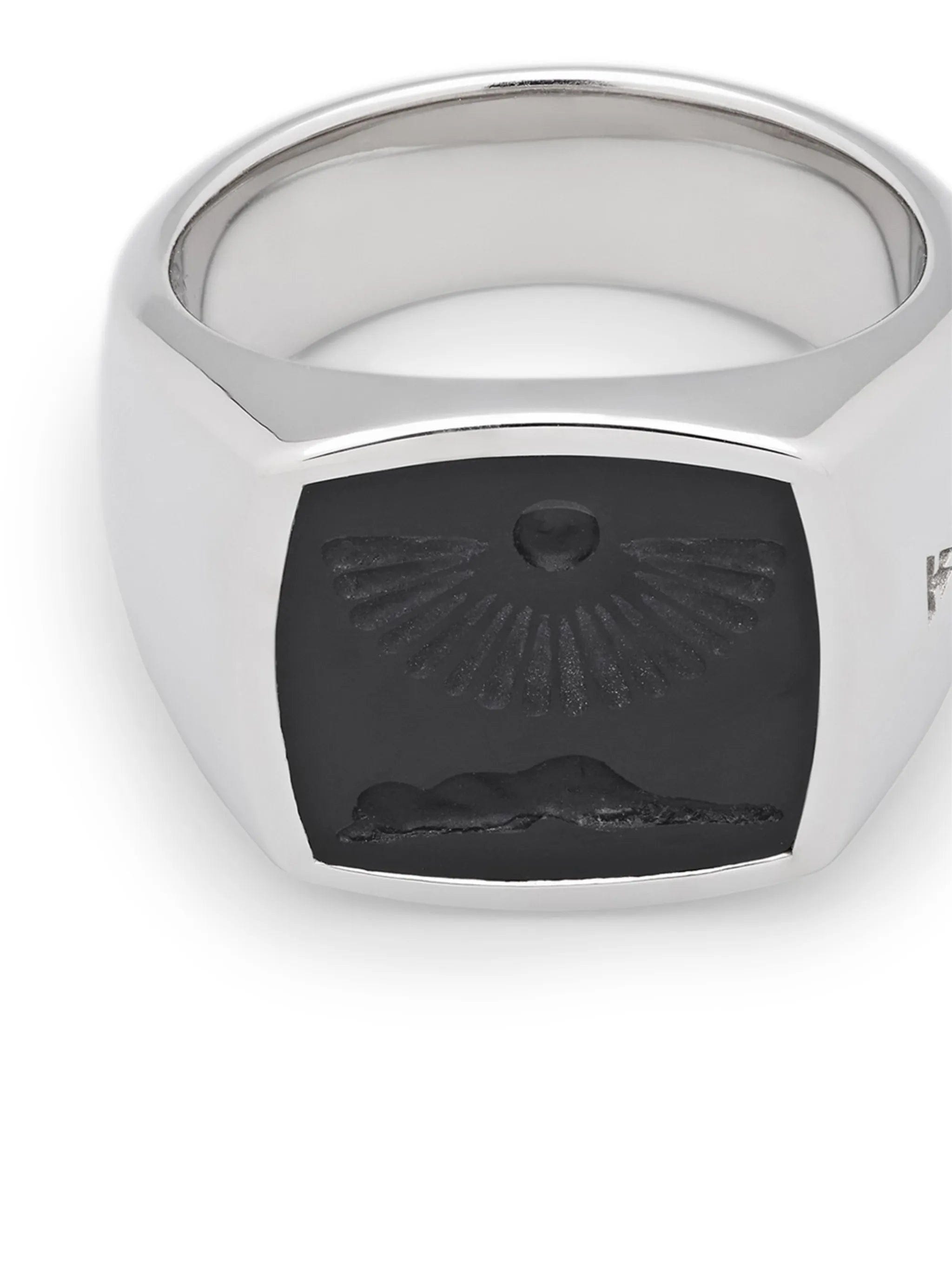 Tom Wood Clytia onyx - embellished ring