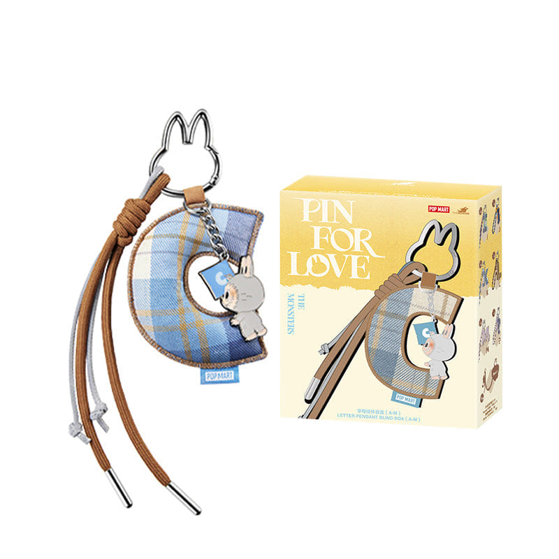 MY Funbox Official Store POPMART Labubu Pin for Love Series - Letter Pendant Blind Box (A - M)