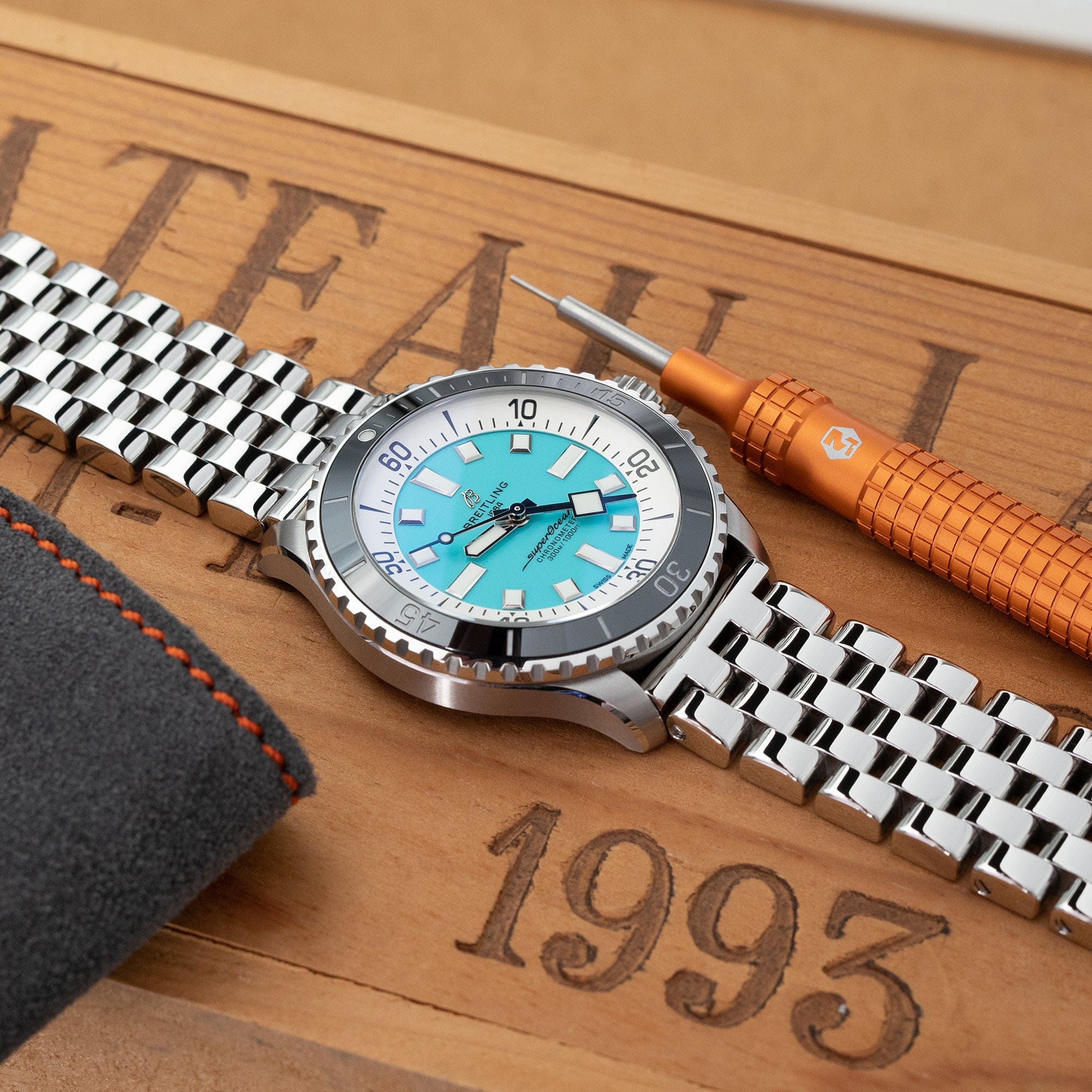 Miltat Super Engineer I Polished 316 l Stainless Steel Watch Bracelet