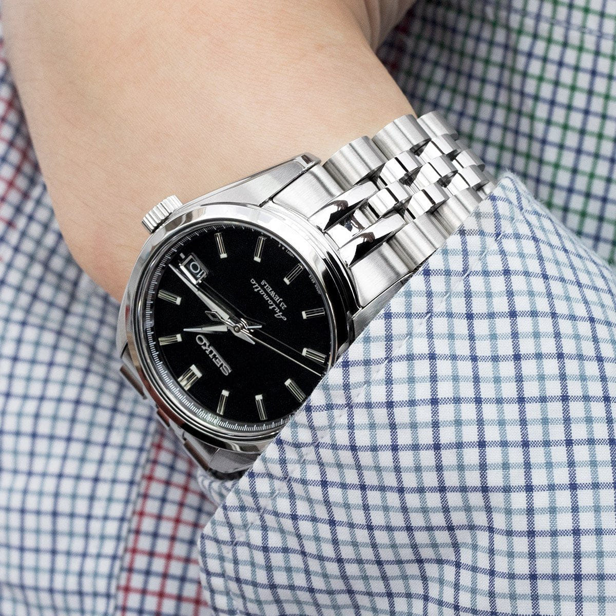 Miltat Angus - J Louis 20 mm Stainless Steel Bracelet for Seiko SARB033 Automatic Watch