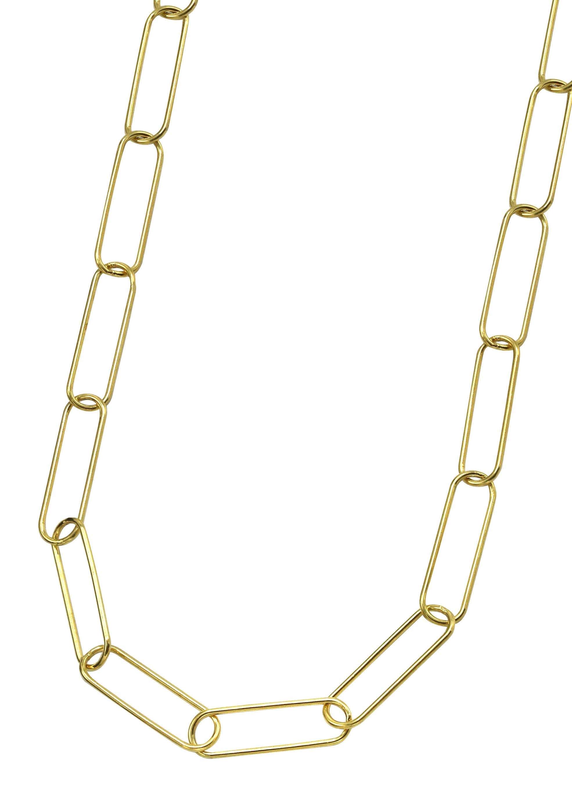 Manufacturer 43 Silver Chain - Mens Gold Chain / Oval Paper Clip Chain