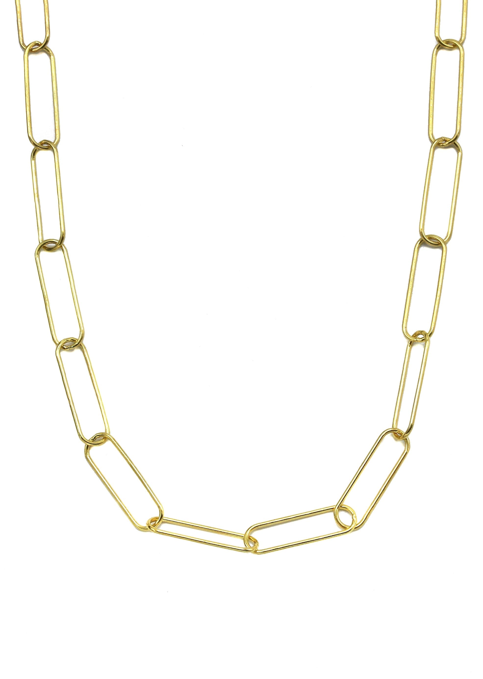 Manufacturer 43 Silver Chain - Mens Gold Chain / Oval Paper Clip Chain