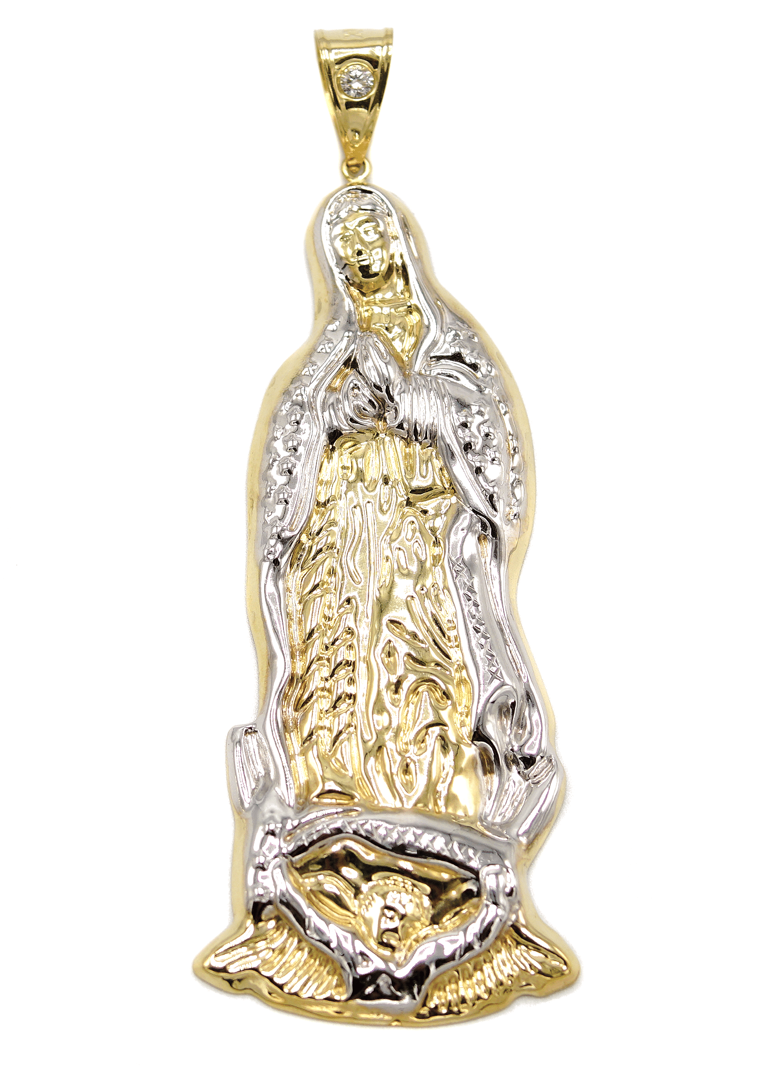Manufacturer 1 10K Gold Virgin Mary Pendant | Customizable Size